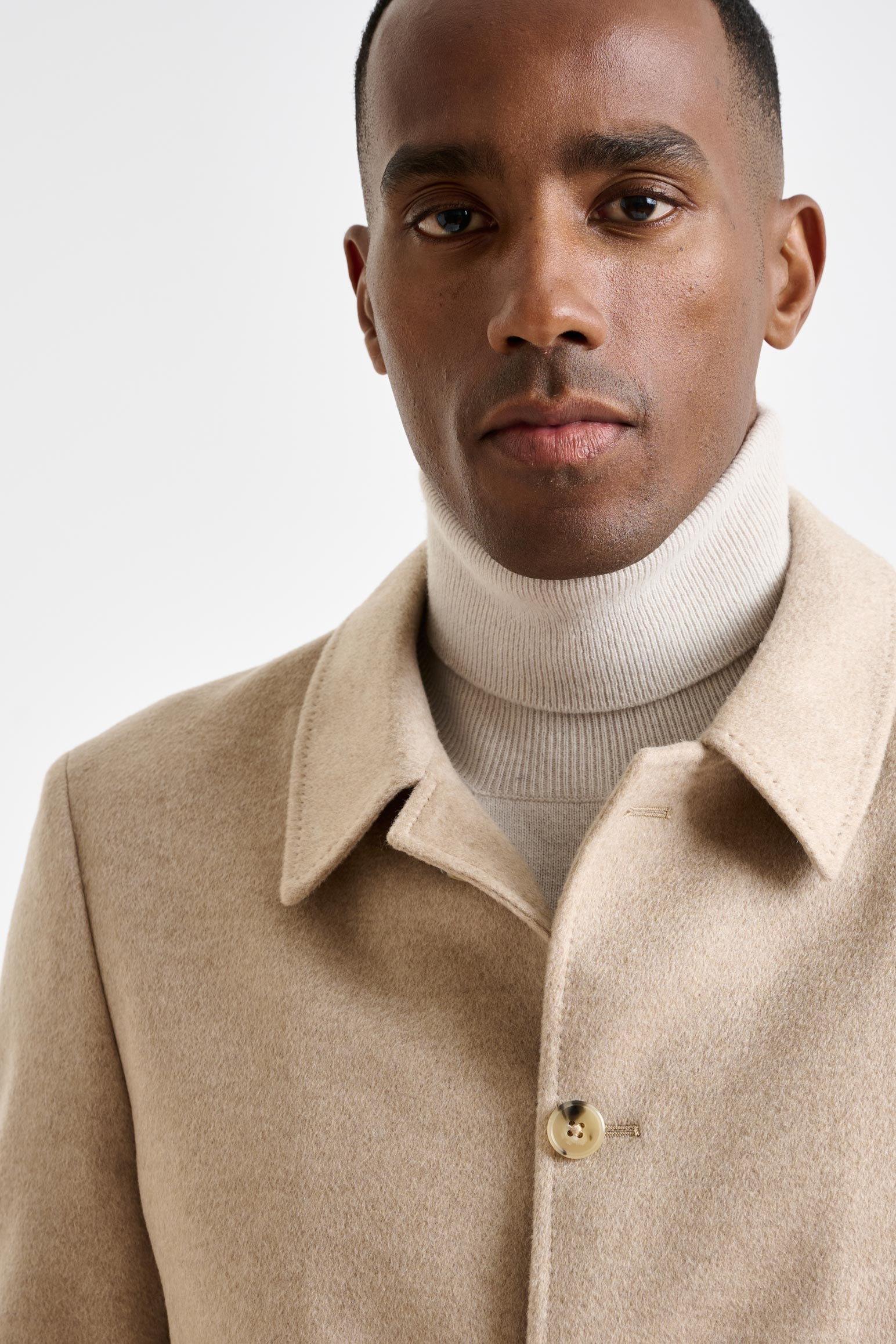 Brown 100% Cashmere Chelsea Shirt Jacket Zeus — detail 4