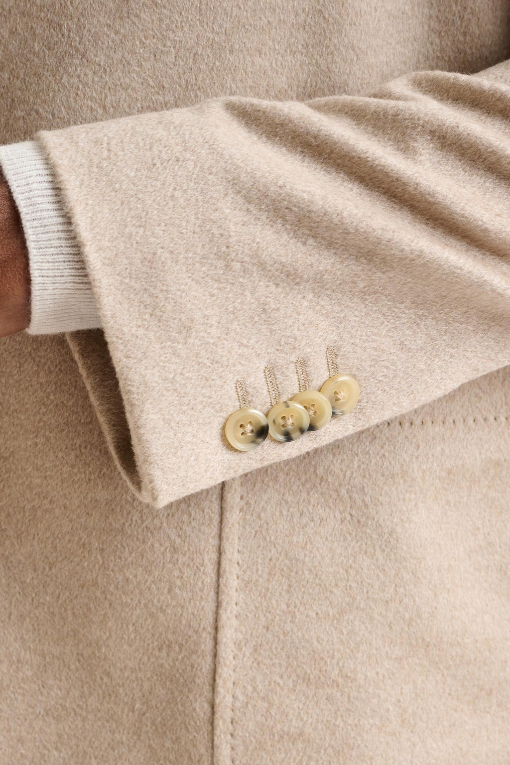 Brown 100% Cashmere Chelsea Shirt Jacket Zeus — detail 1