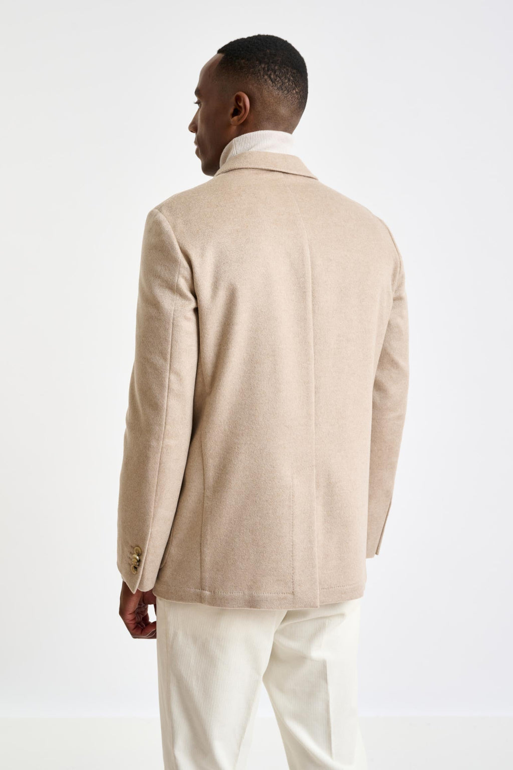 Brown 100% Cashmere Chelsea Shirt Jacket Zeus — detail 5