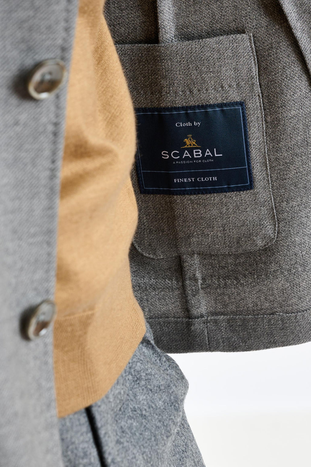 Mid-Grey Wool Chelsea Shirt Jacket Harmony — detail 2