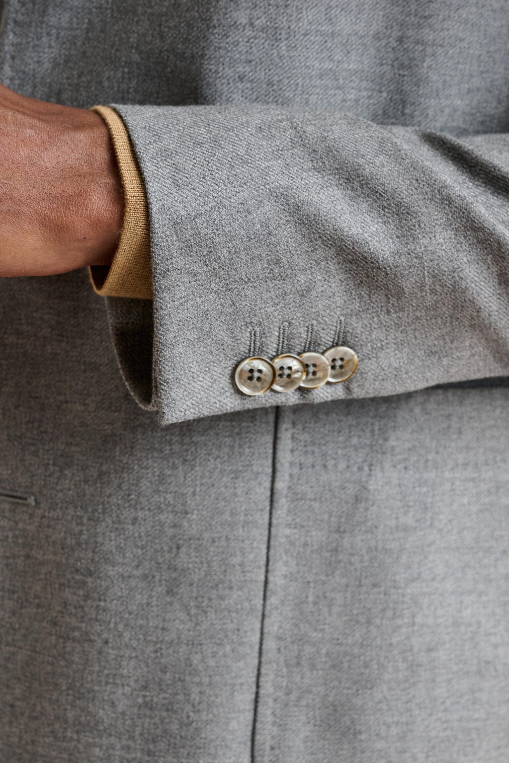 Mid-Grey Wool Chelsea Shirt Jacket Harmony — detail 1