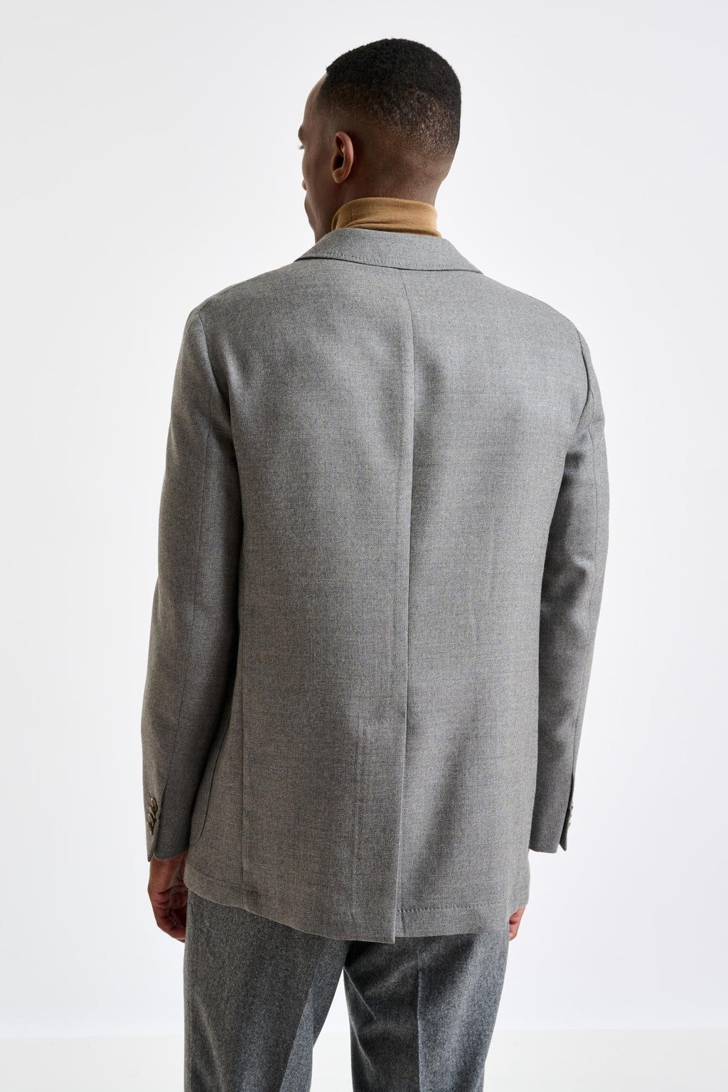 Mid-Grey Wool Chelsea Shirt Jacket Harmony — detail 5