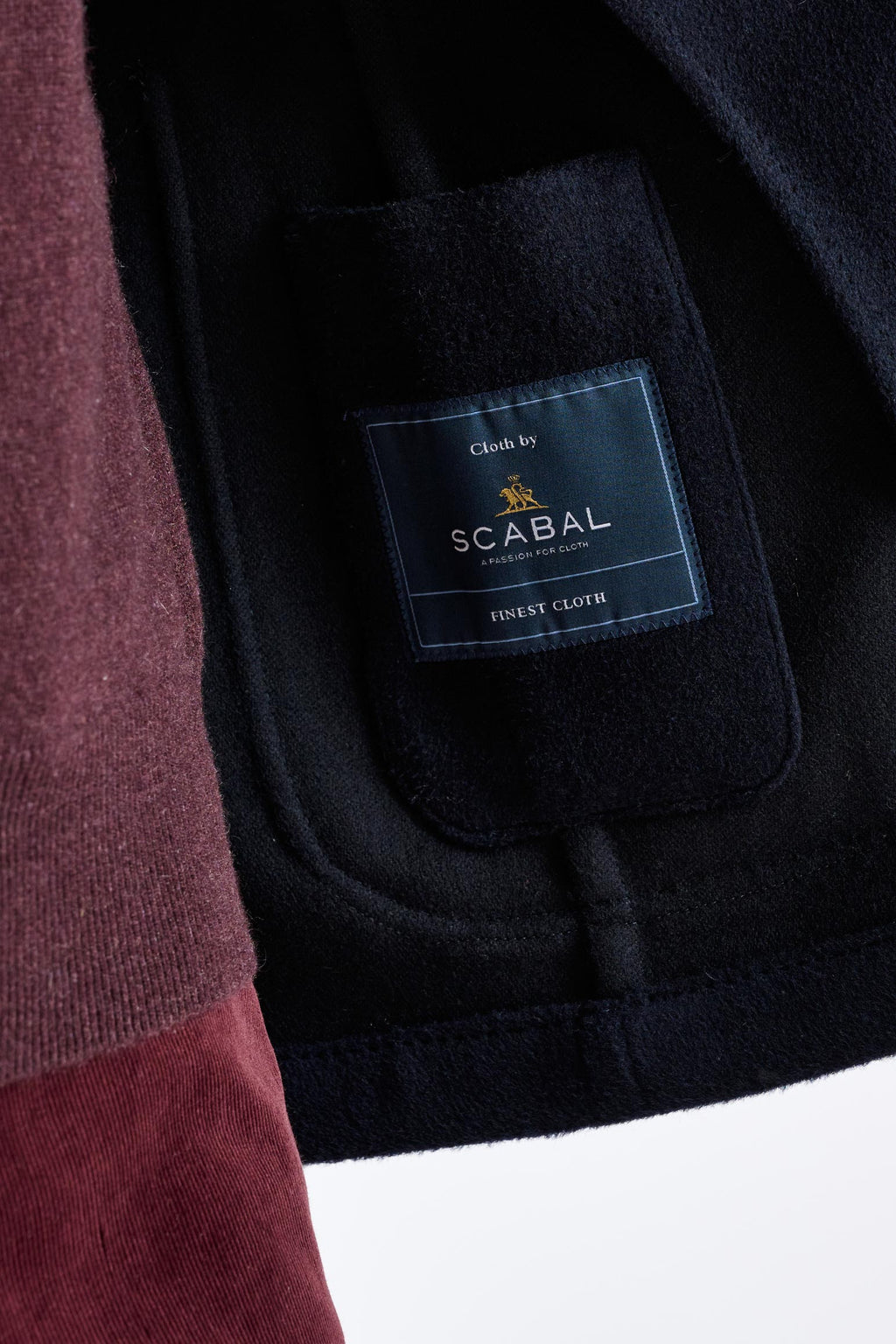 Navy Wool Chelsea Shirt Jacket Zeus — detail 1