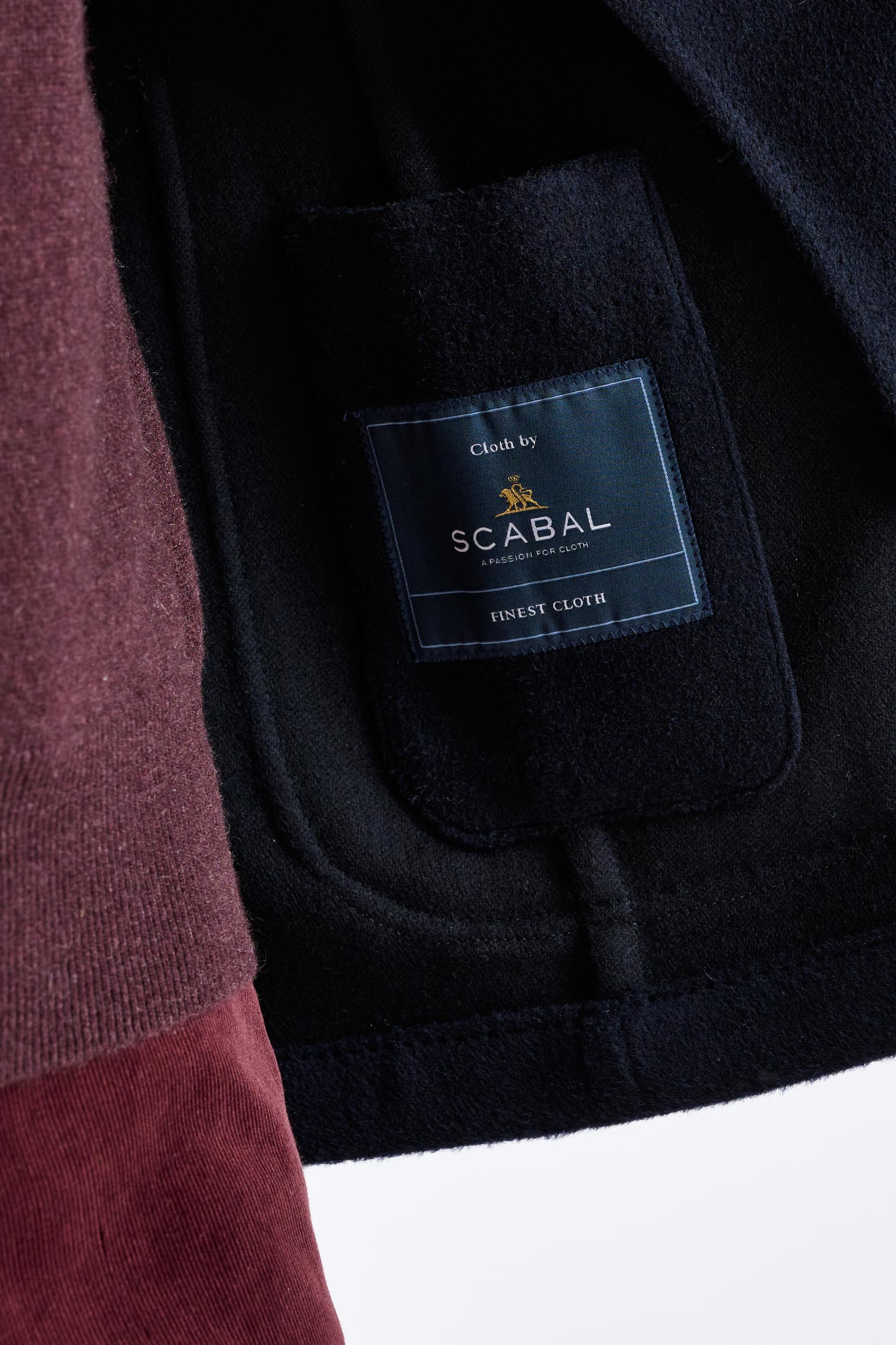 Navy Wool Chelsea Shirt Jacket Zeus — detail 1
