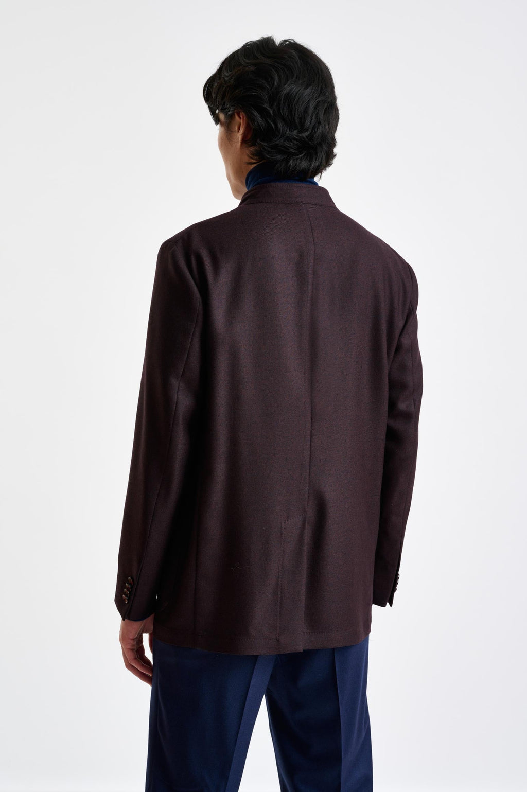 Dark Brown Wool Chelsea Shirt Jacket Harmony — detail 5