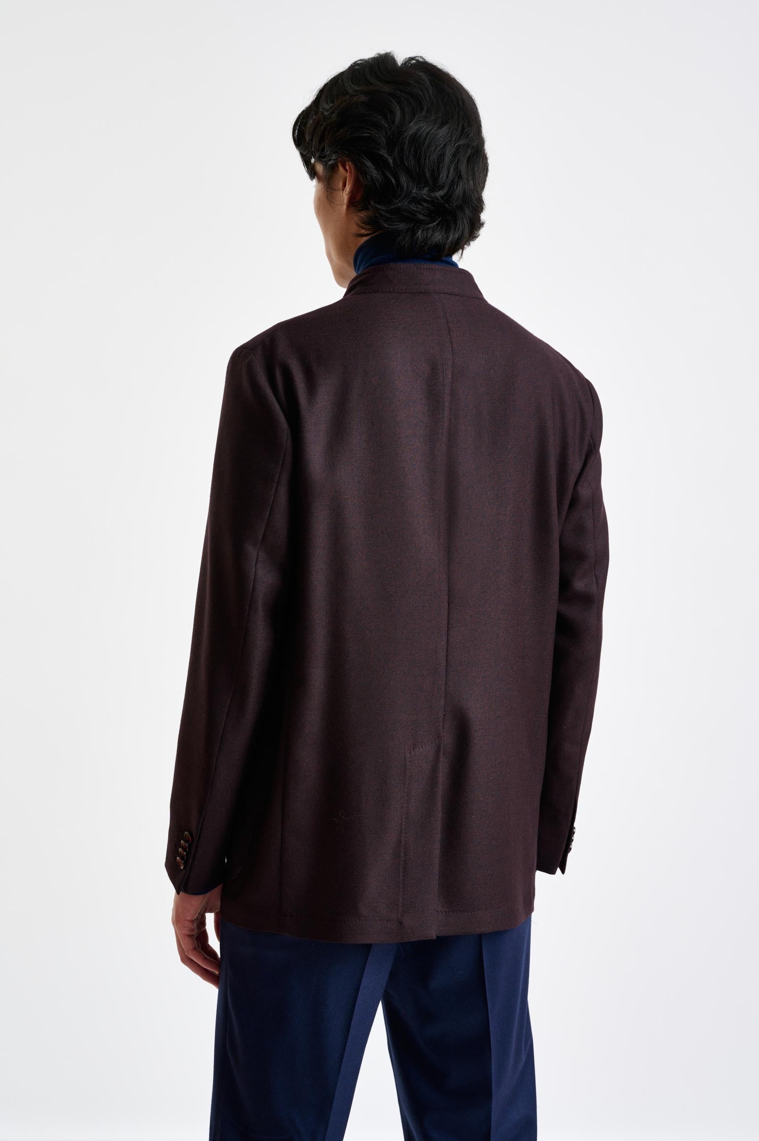 Dark Brown Wool Chelsea Shirt Jacket Harmony — detail 5