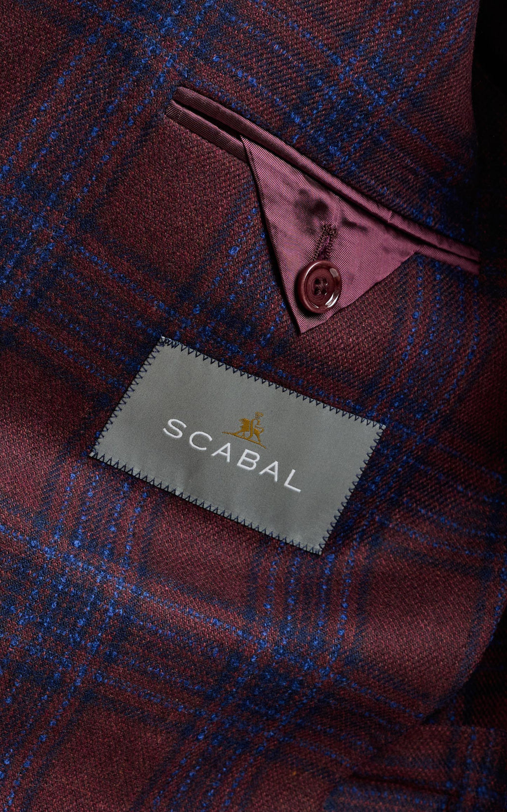 Burgundy Wool & Cashmere Soho Jacket Escape — detail 4