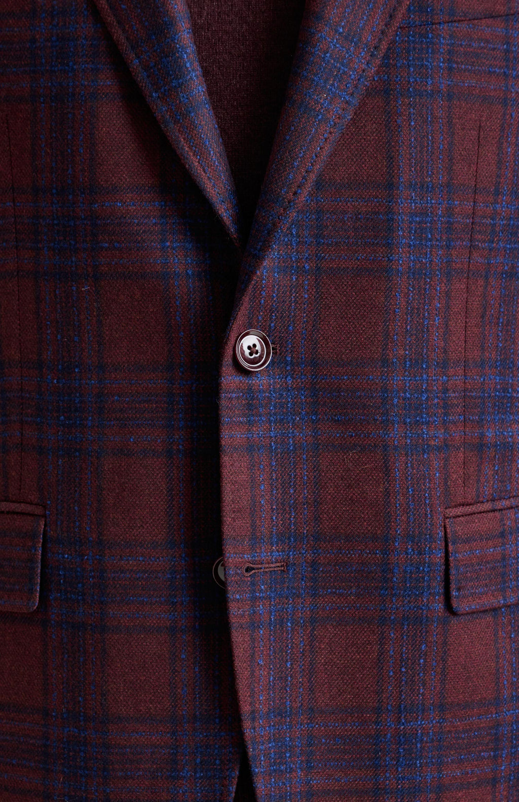 Burgundy Wool & Cashmere Soho Jacket Escape — detail 2