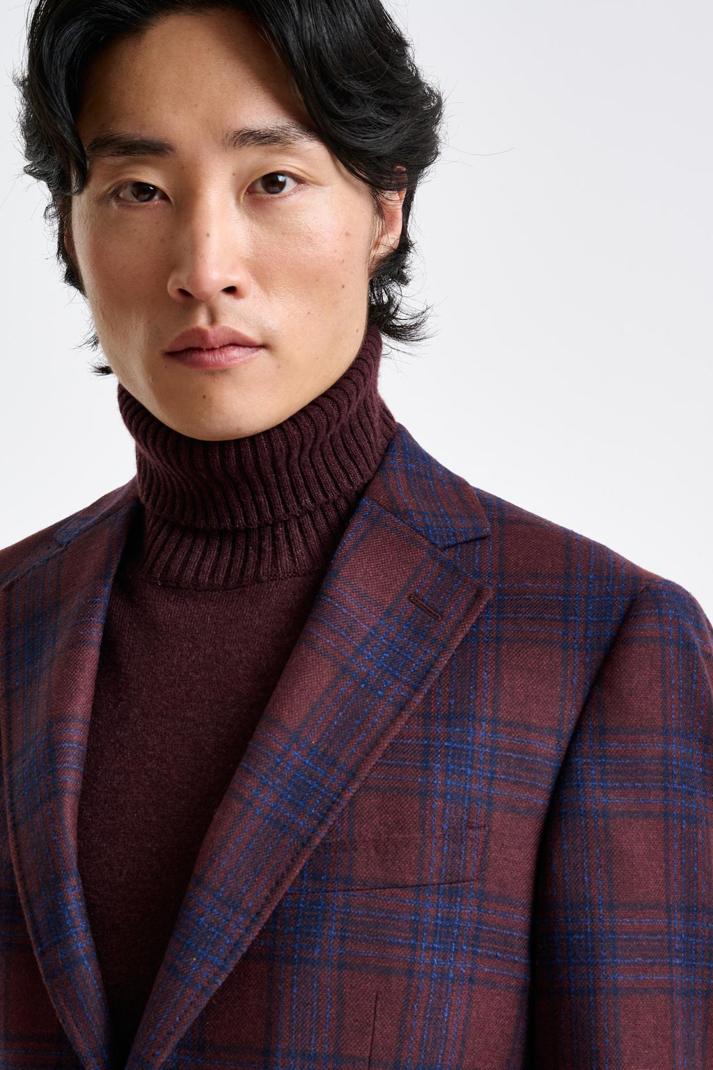 Burgundy Wool & Cashmere Soho Jacket Escape — detail 5