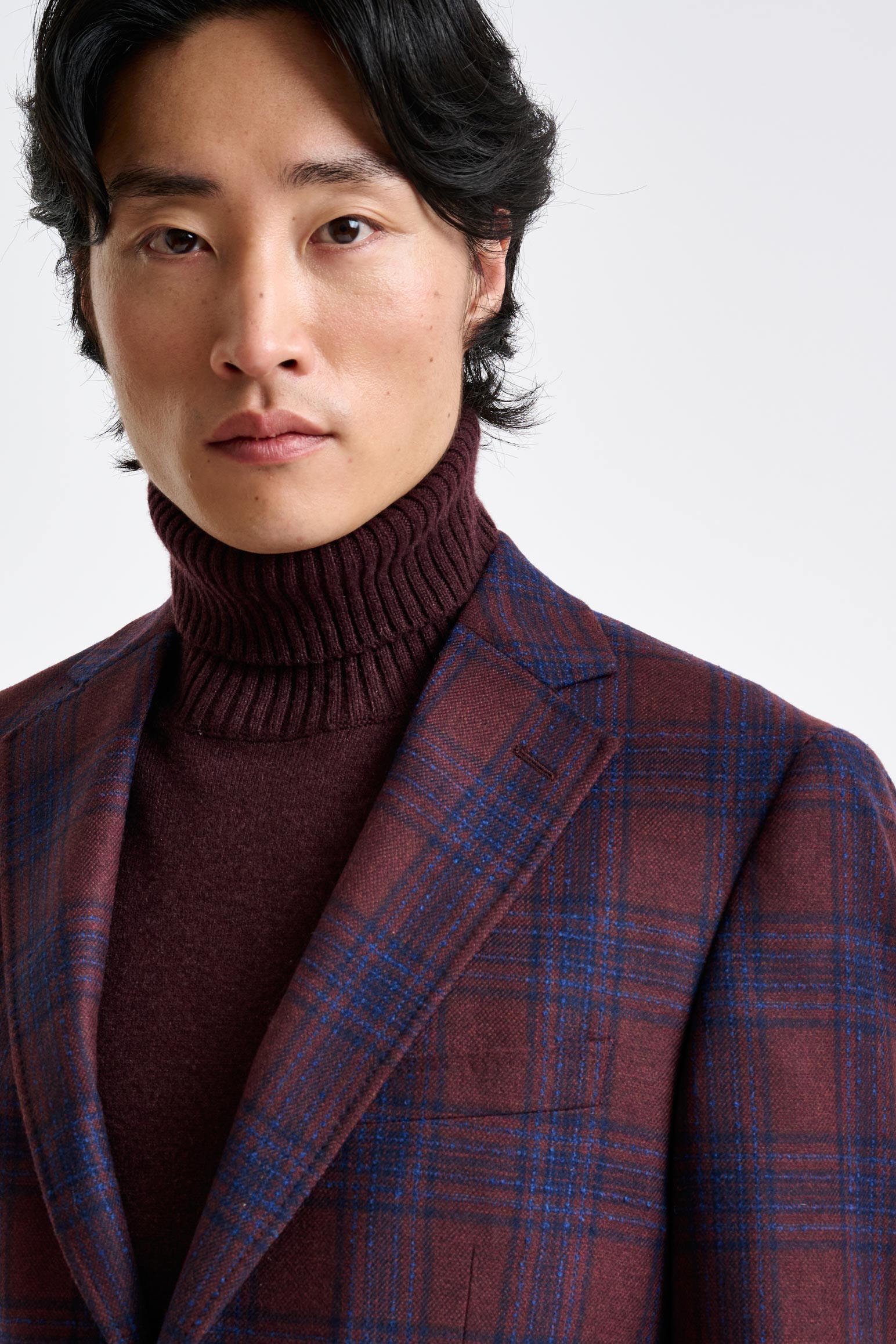 Burgundy Wool & Cashmere Soho Jacket Escape — detail 5