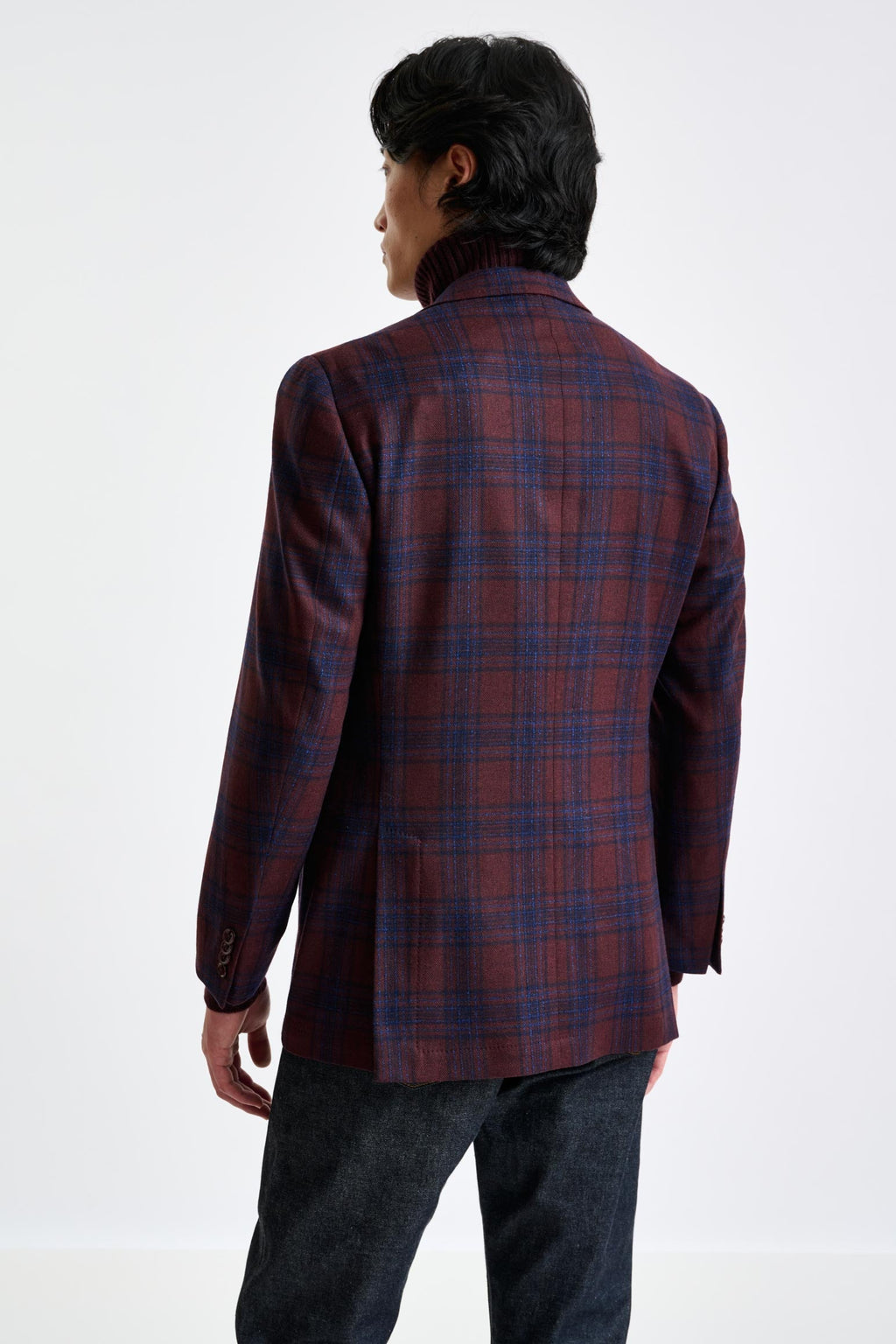 Burgundy Wool & Cashmere Soho Jacket Escape — detail 6