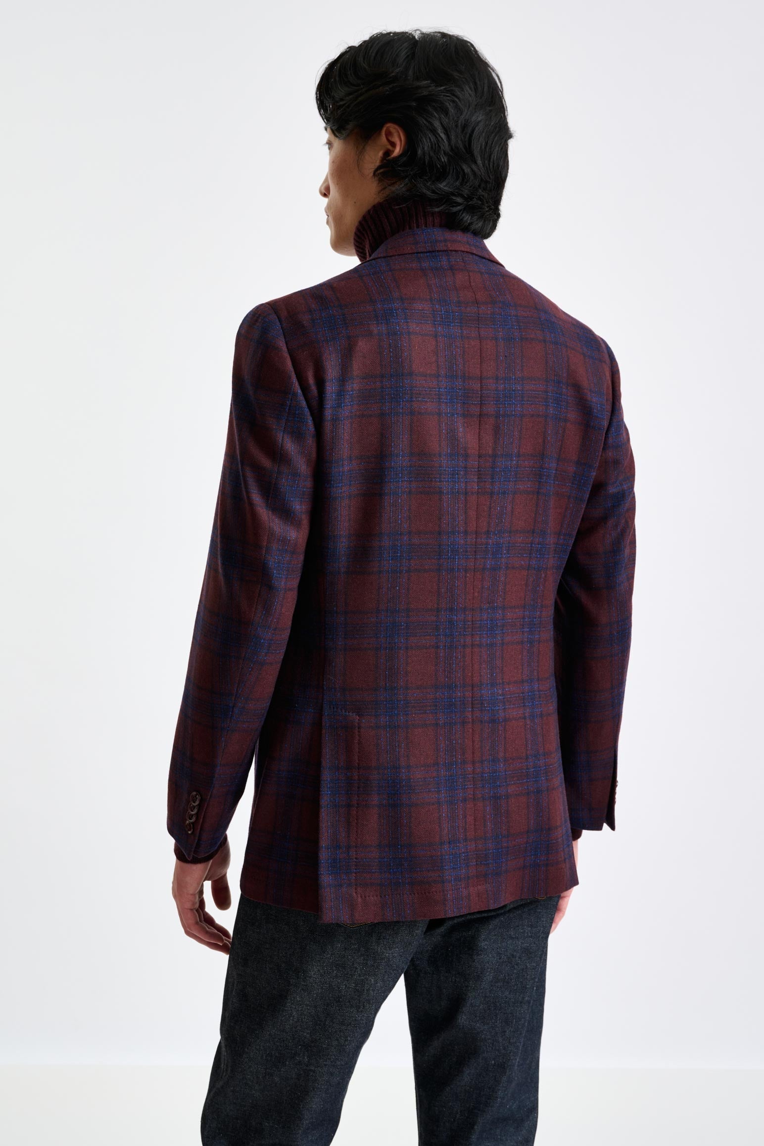 Burgundy Wool & Cashmere Soho Jacket Escape — detail 6