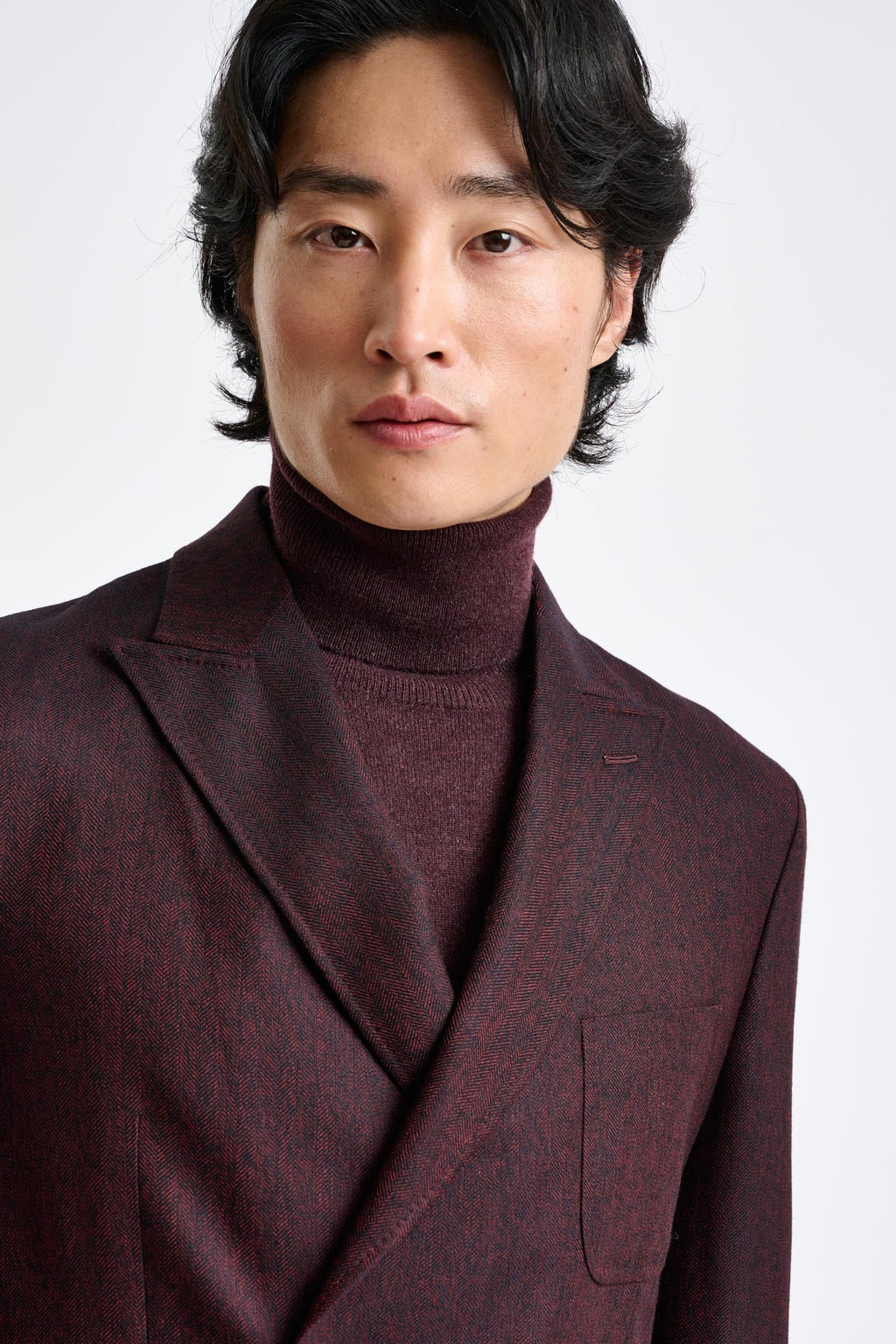Red Super 100's Wool Kenton Jacket Sonata — detail 4