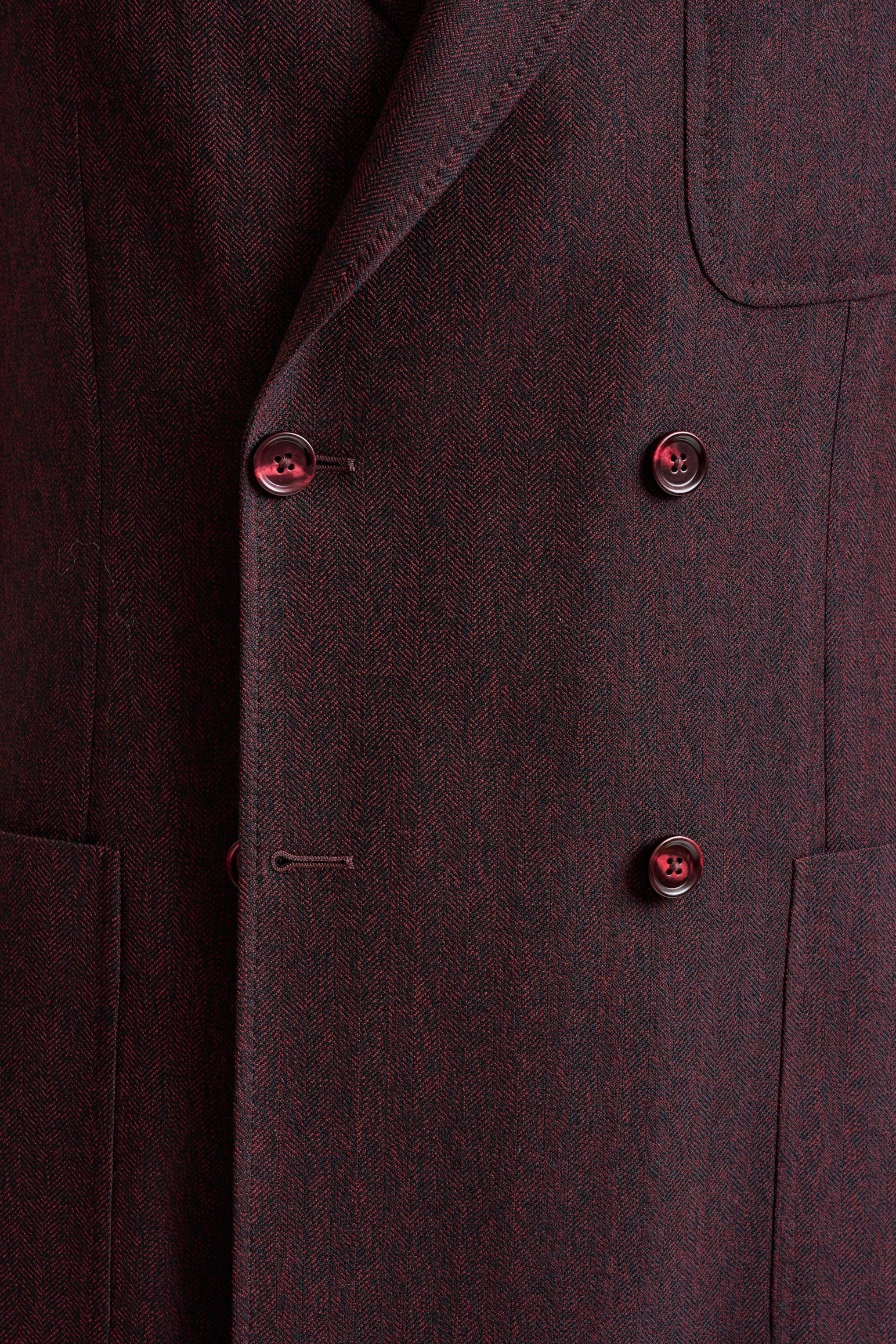 Red Super 100's Wool Kenton Jacket Sonata — detail 2