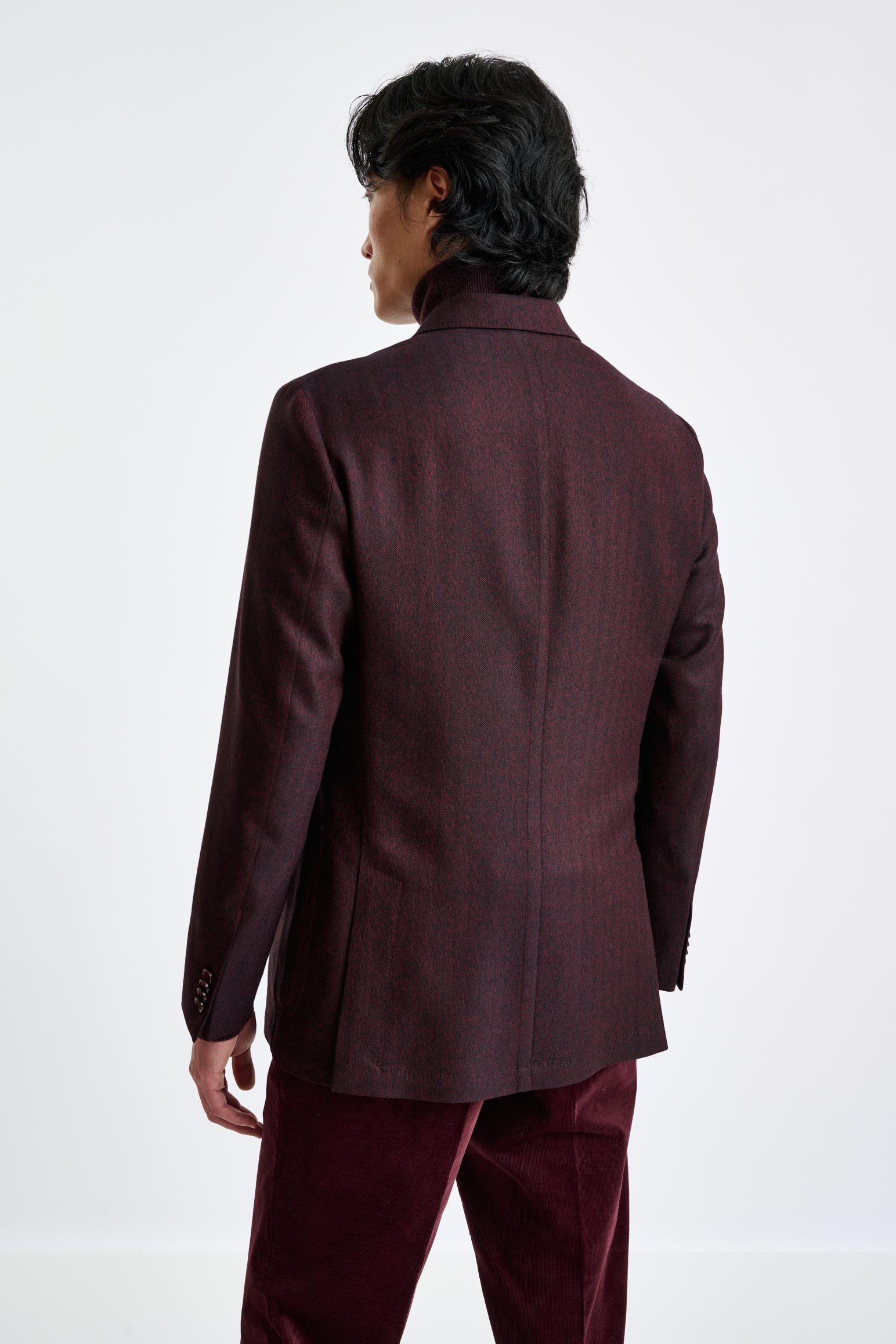 Red Super 100's Wool Kenton Jacket Sonata — detail 6