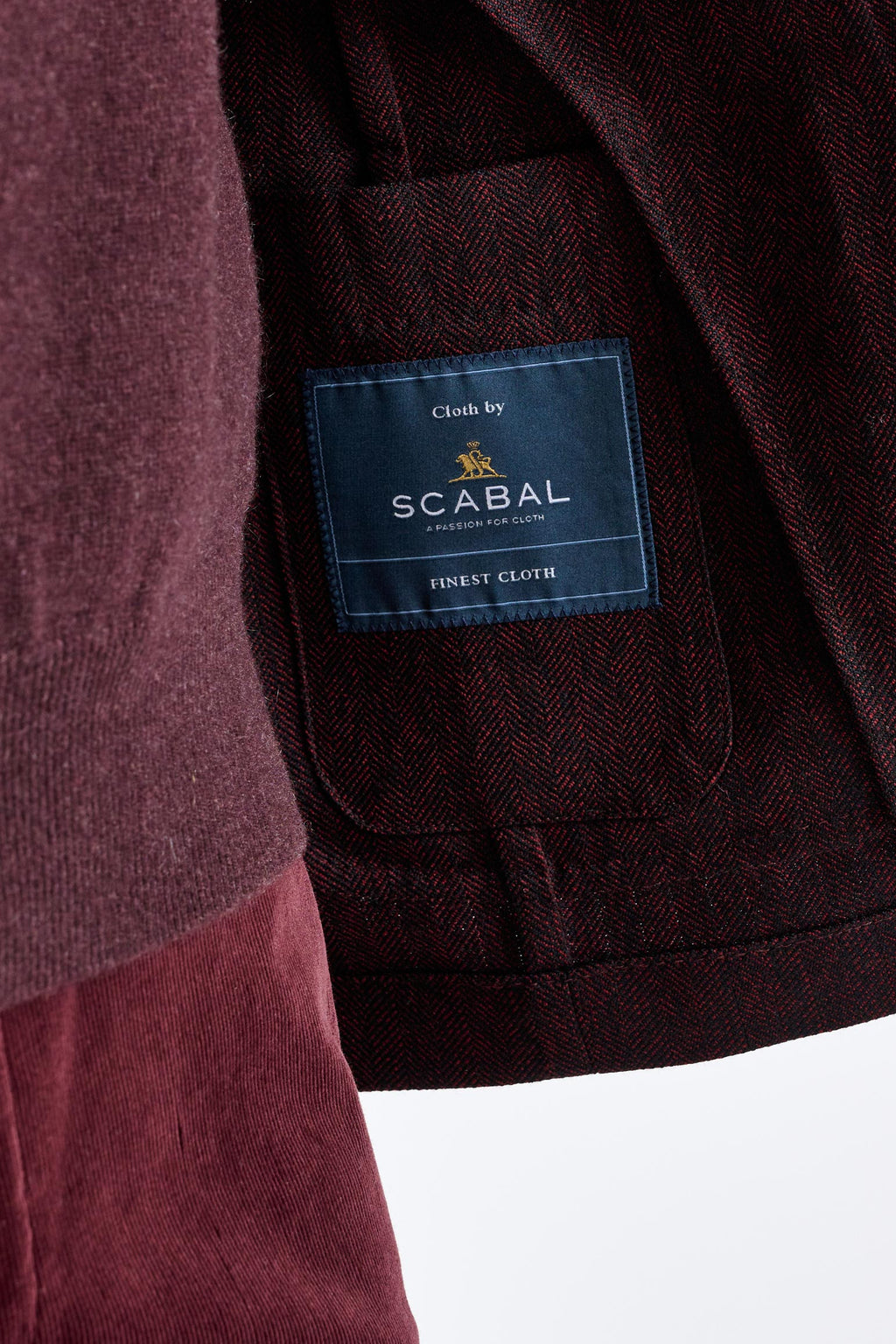 Red Super 100's Wool Kenton Jacket Sonata — detail 3