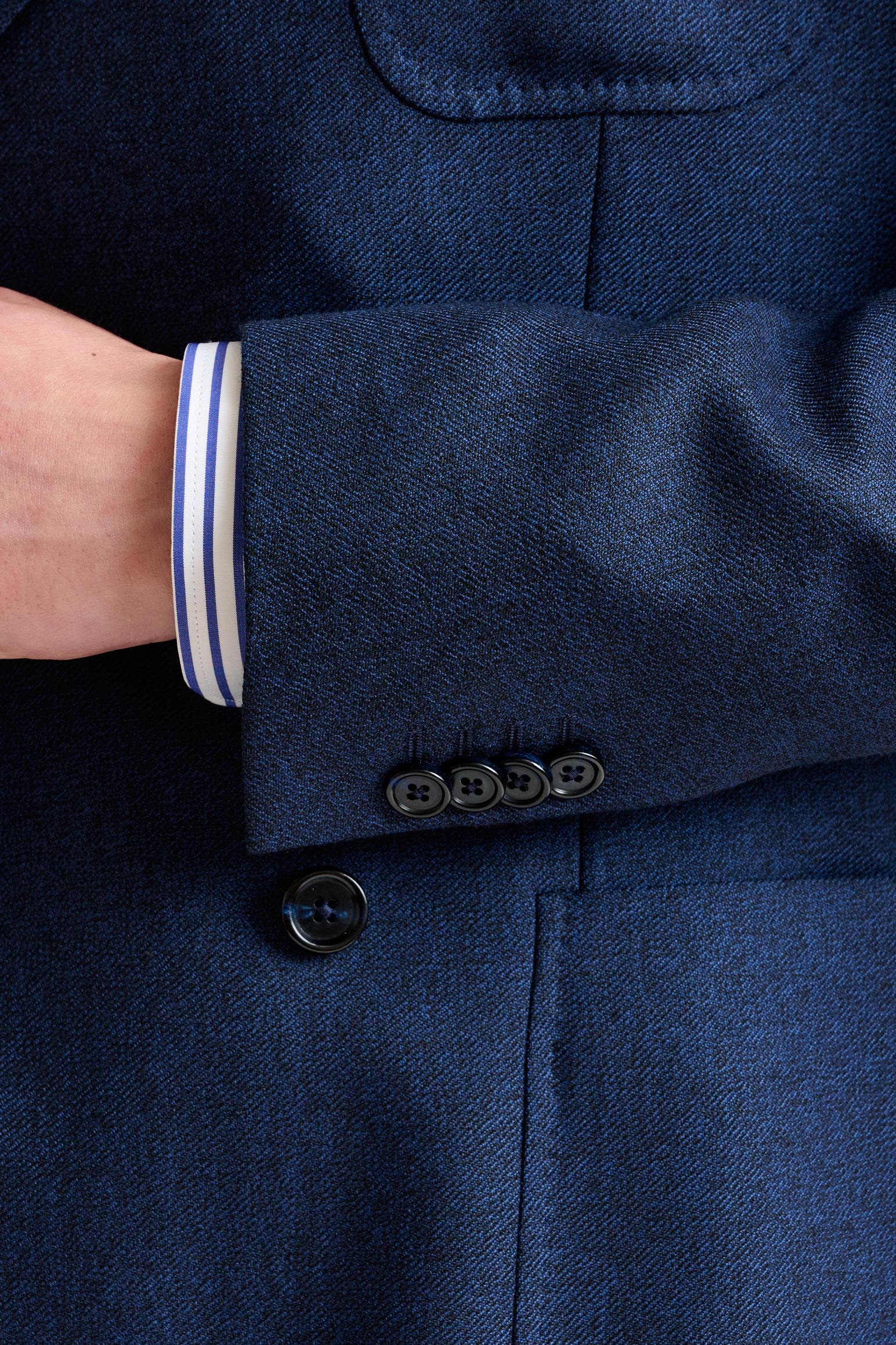 Blue Wool Kenton Jacket Autumn Leaves — detail 1