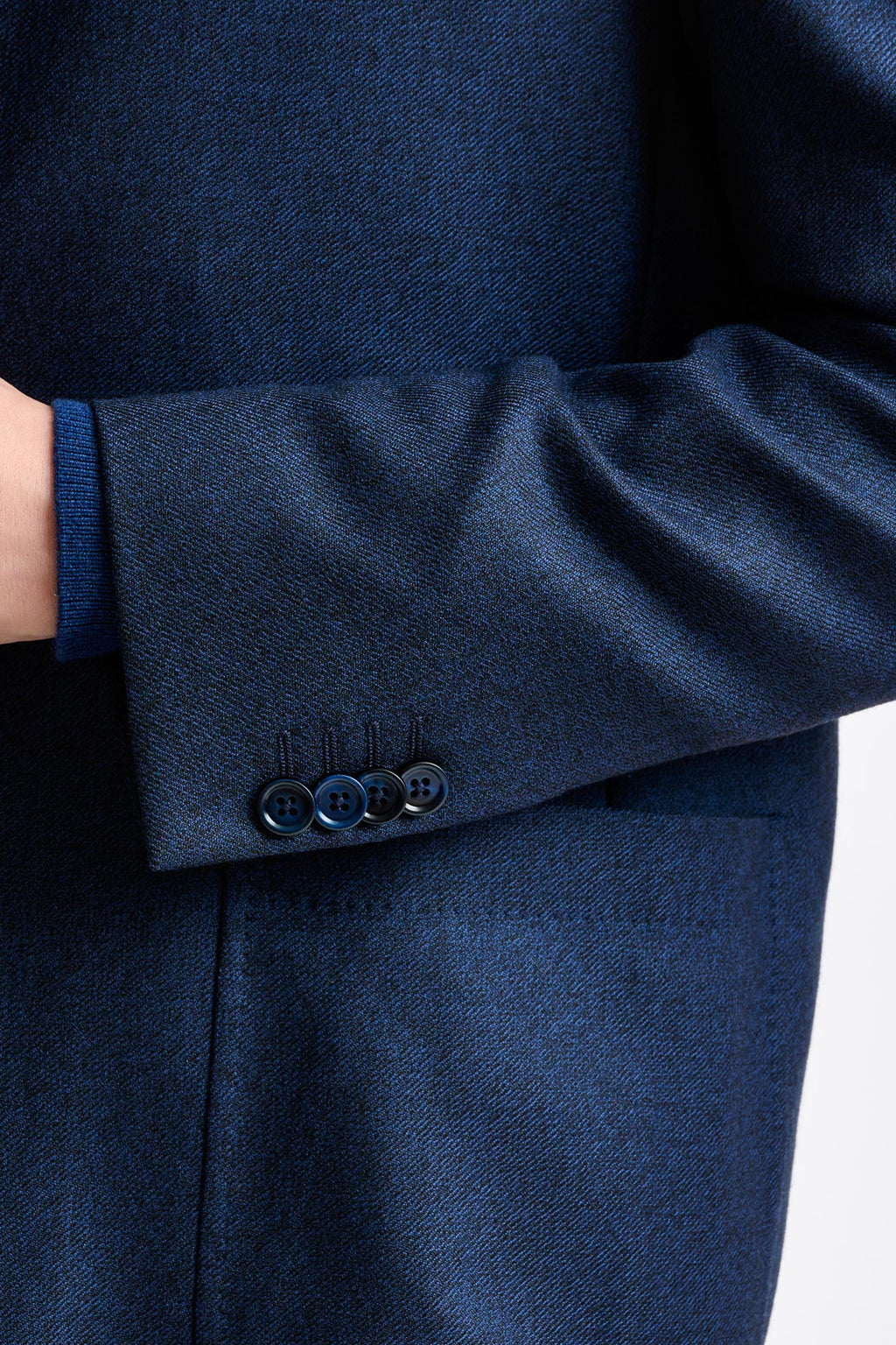 Blue Wool Chelsea Shirt Jacket Harmony — detail 1