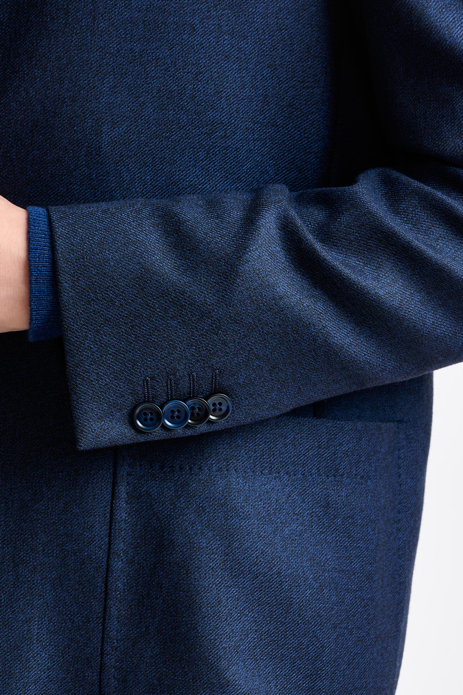 Blue Wool Chelsea Shirt Jacket Harmony — detail 1