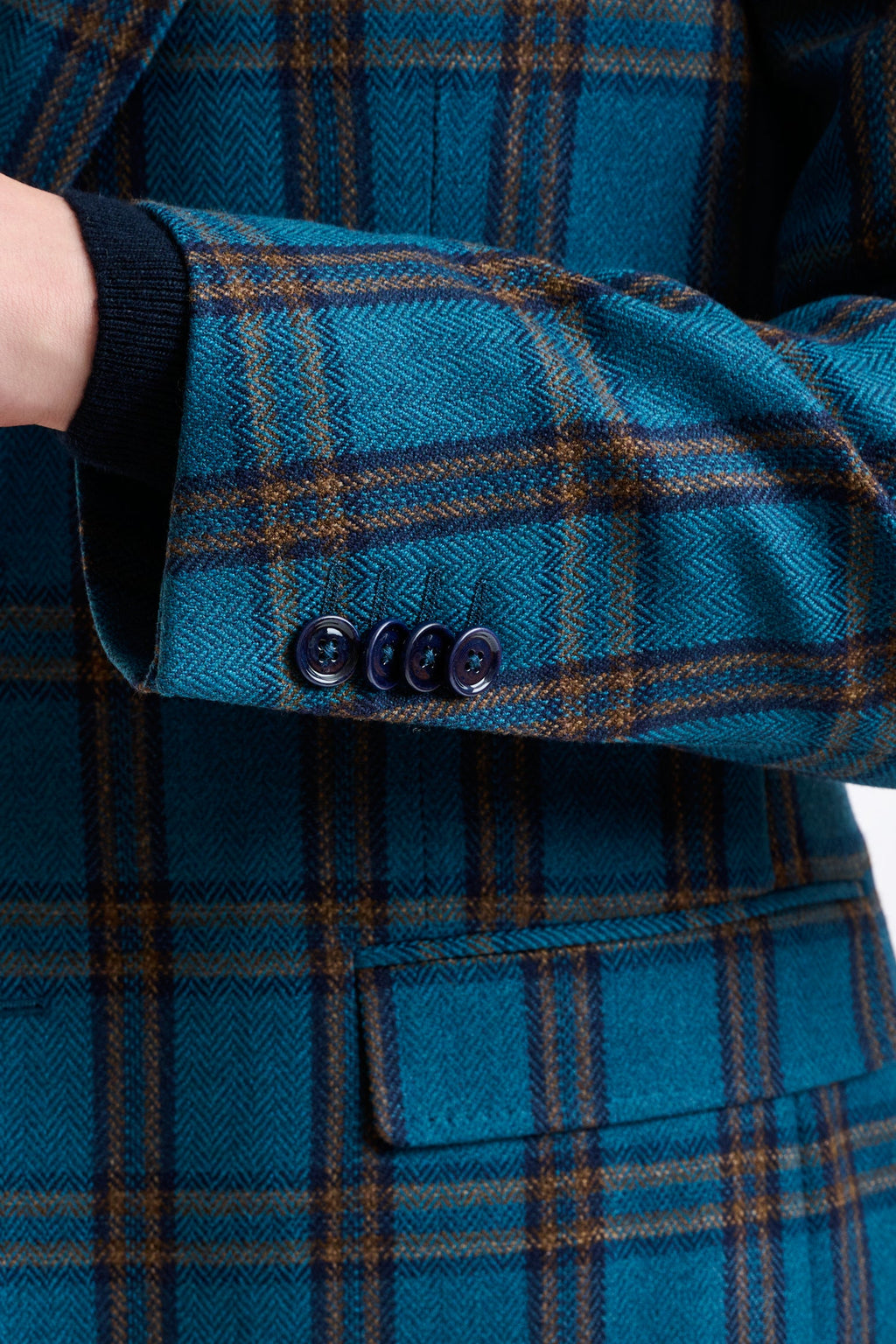 Blue Wool & Cashmere Soho Jacket Escape — detail 1