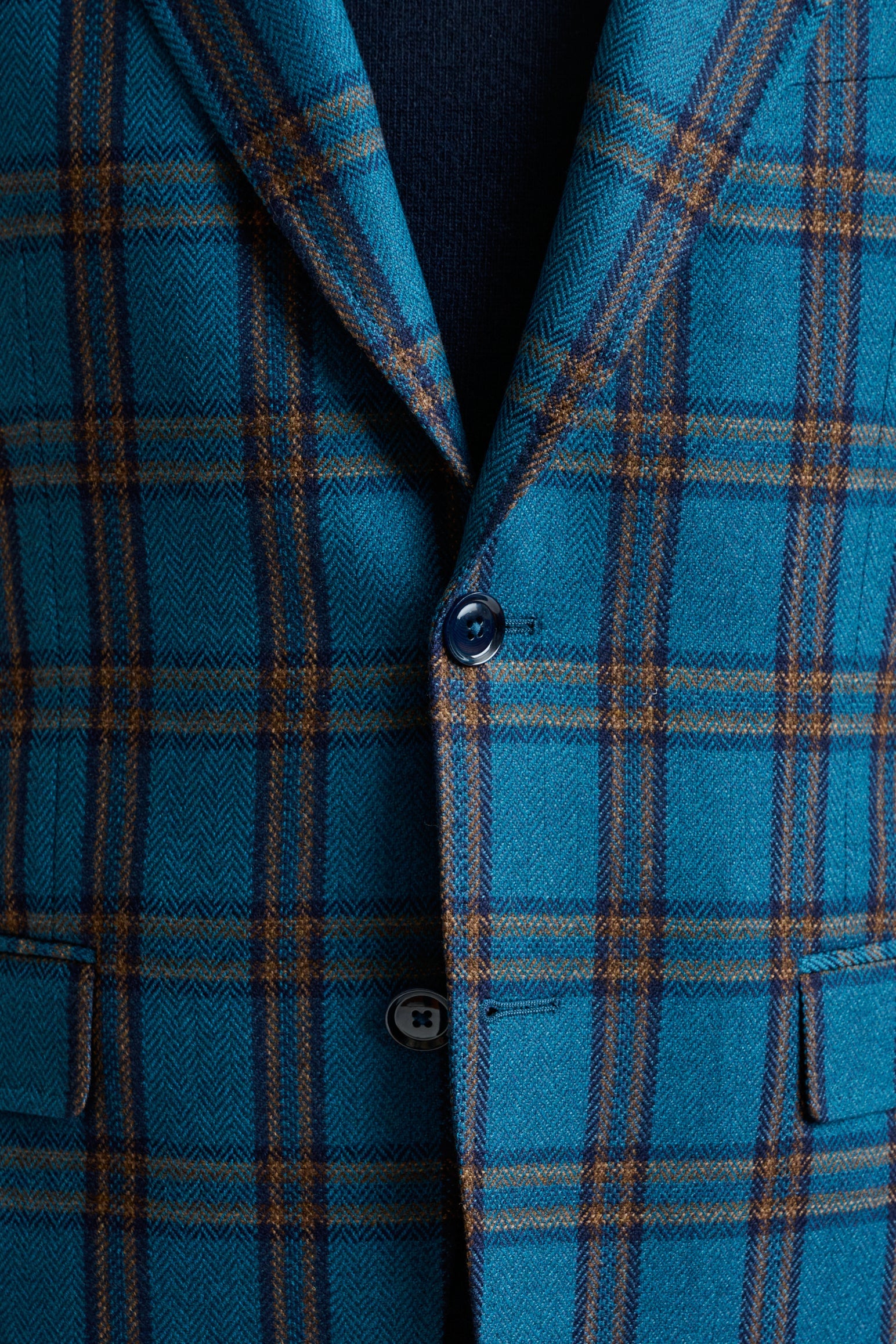 Blue Wool & Cashmere Soho Jacket Escape — detail 2