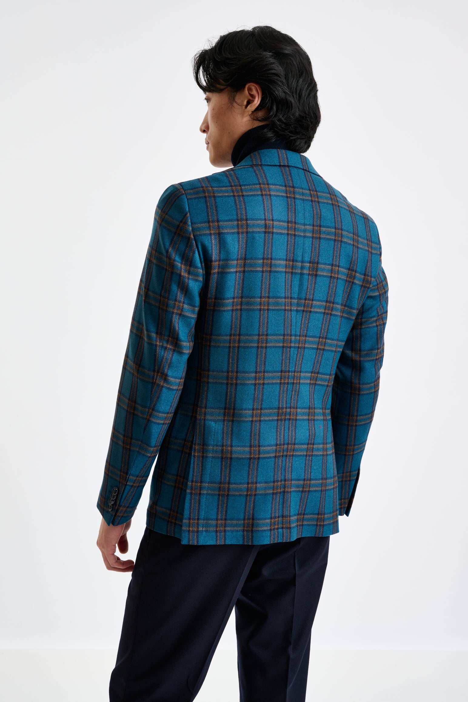 Blue Wool & Cashmere Soho Jacket Escape — detail 6