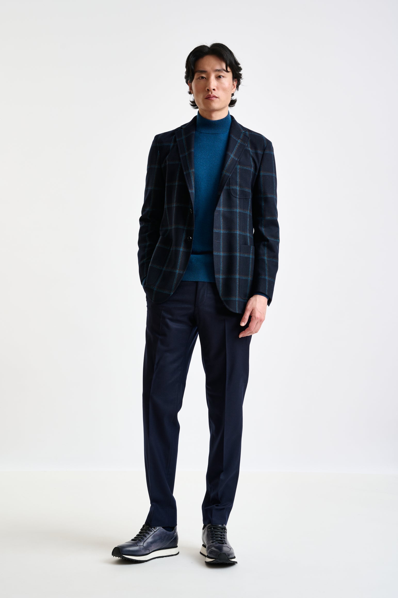 Blue Wool & Cashmere Kenton Jacket Escape — detail 4