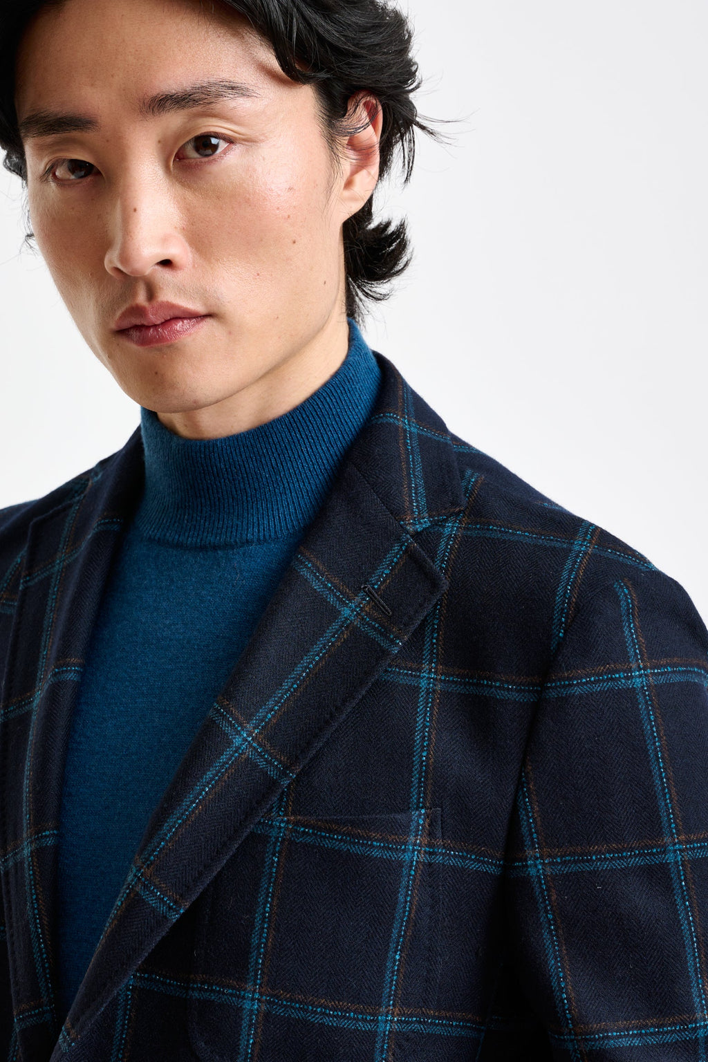 Blue Wool & Cashmere Kenton Jacket Escape — detail 5