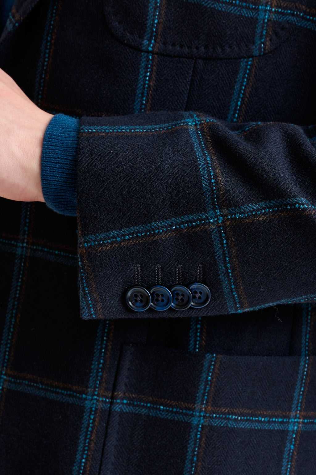 Blue Wool & Cashmere Kenton Jacket Escape — detail 1