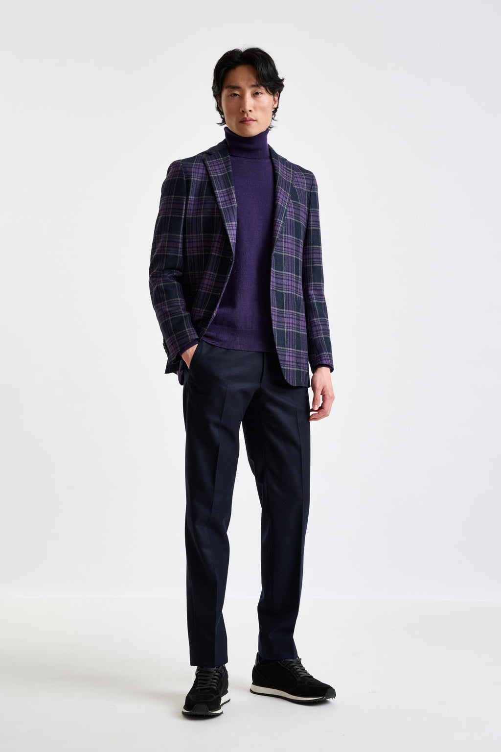 Purple Wool & Cashmere Kenton Jacket Escape — detail 5