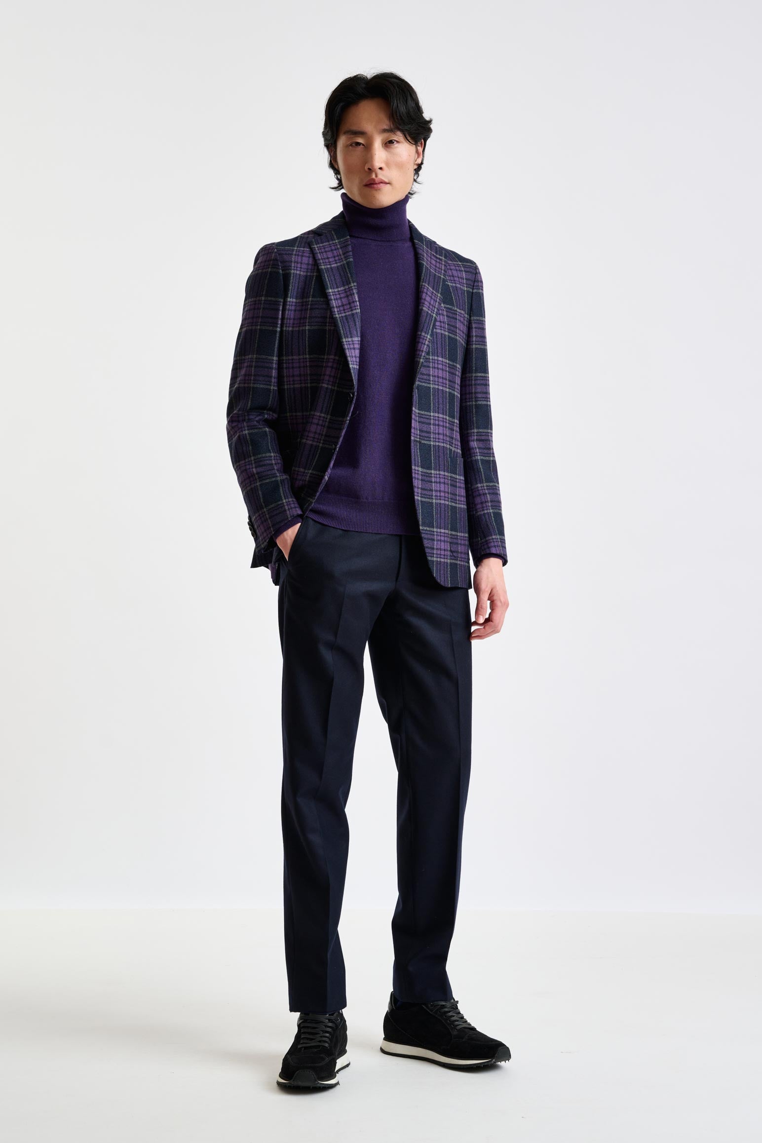 Purple Wool & Cashmere Kenton Jacket Escape — detail 5