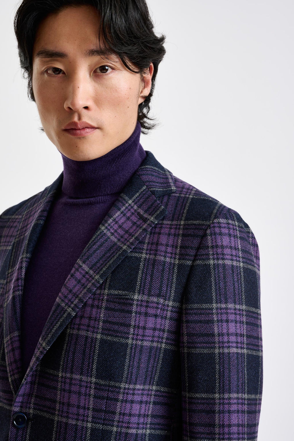 Purple Wool & Cashmere Kenton Jacket Escape — detail 7