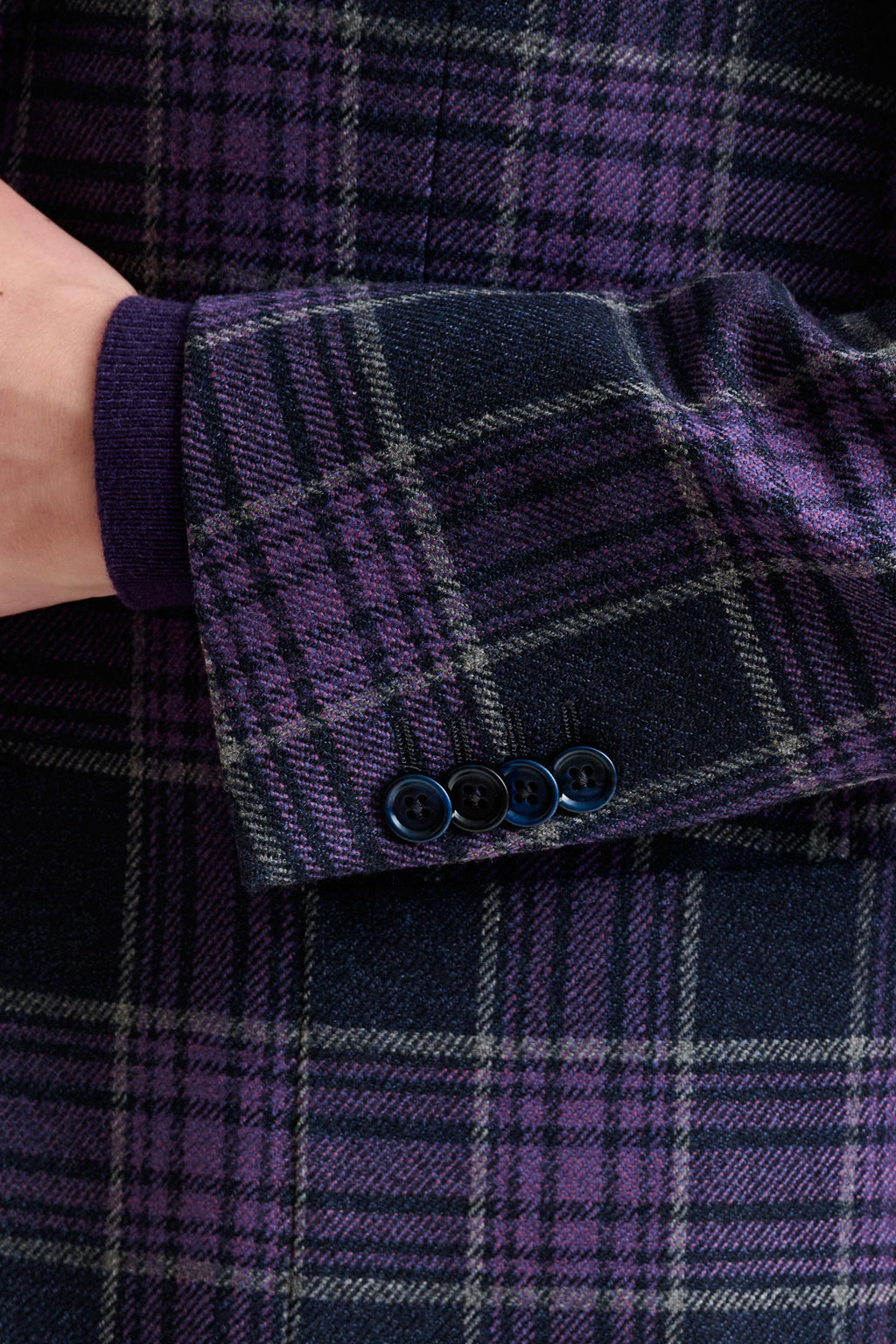 Purple Wool & Cashmere Kenton Jacket Escape — detail 1