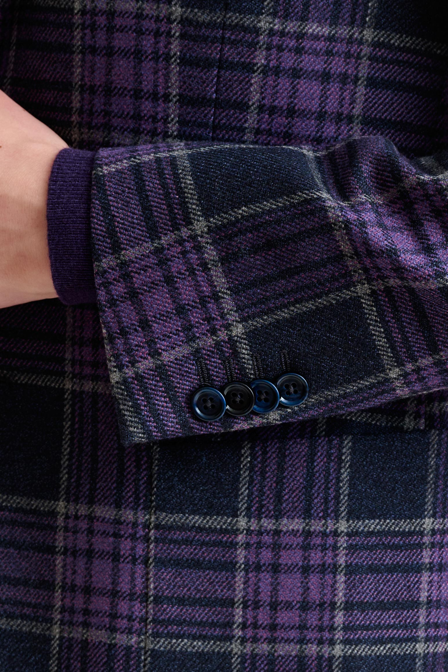 Purple Wool & Cashmere Kenton Jacket Escape — detail 1