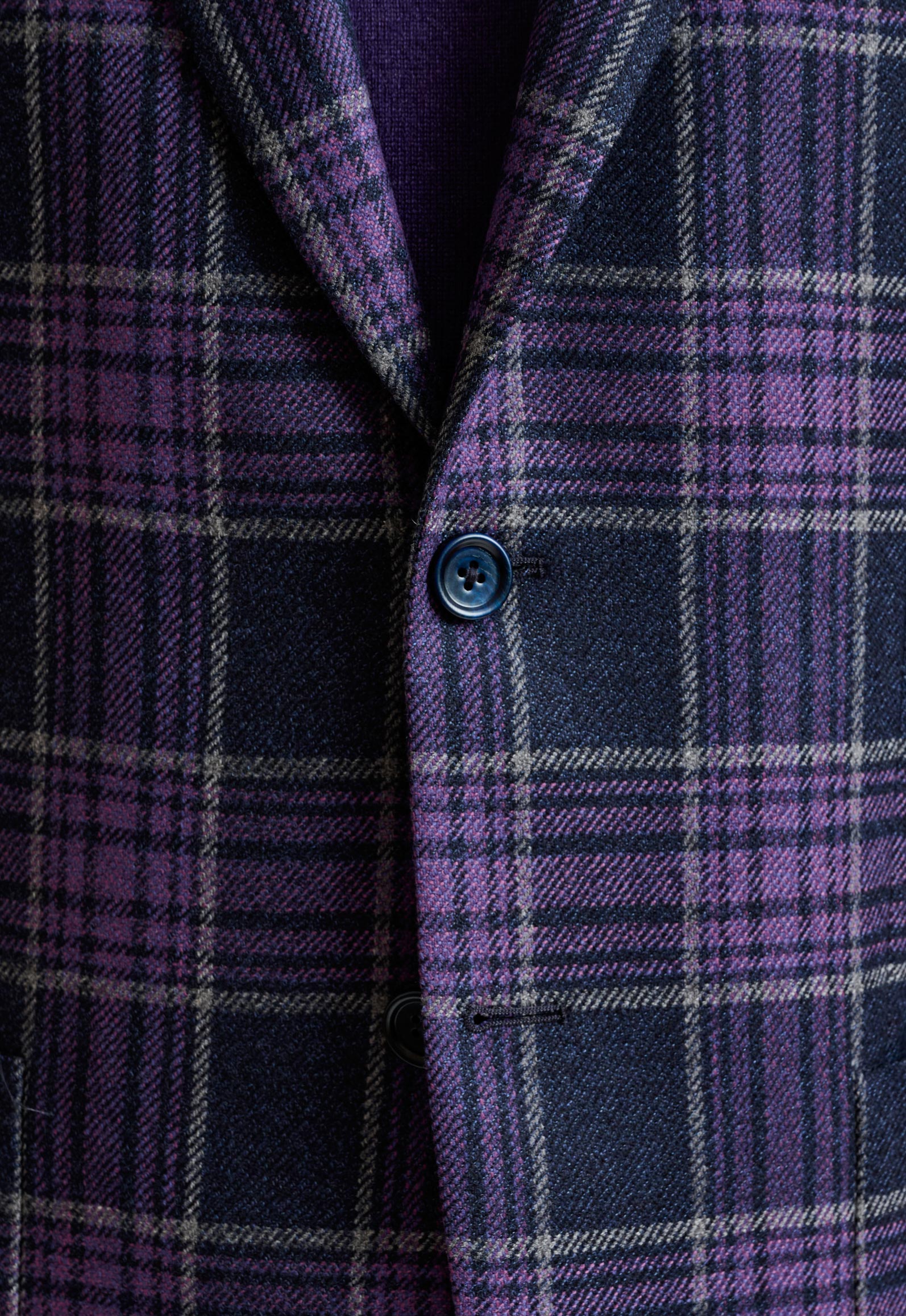 Purple Wool & Cashmere Kenton Jacket Escape — detail 2