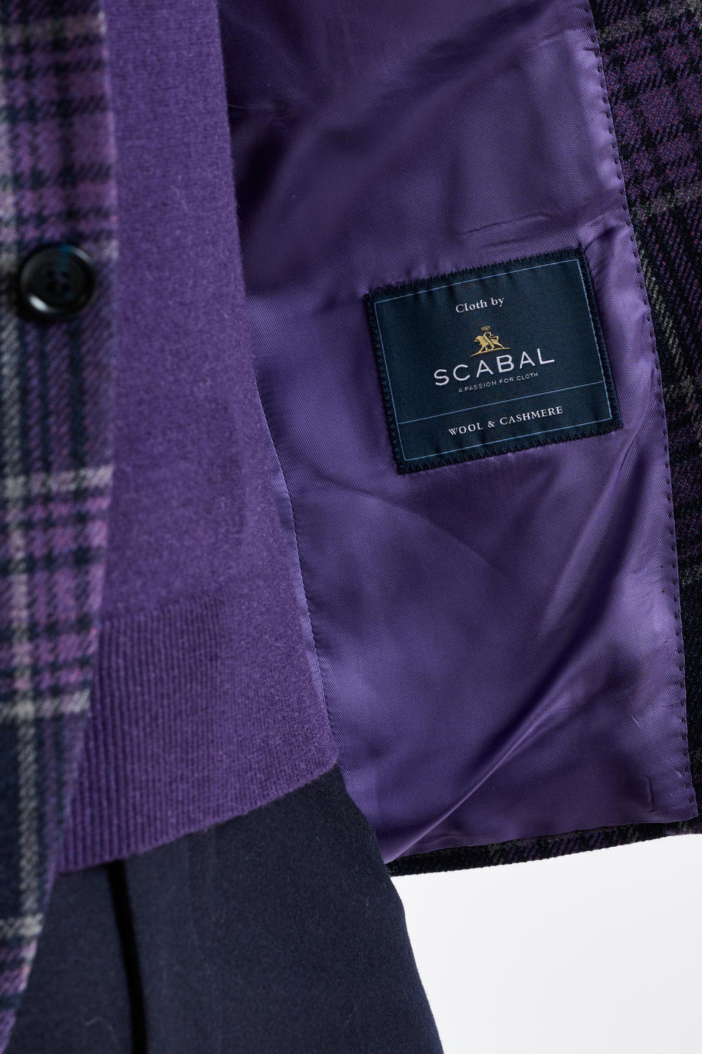 Purple Wool & Cashmere Kenton Jacket Escape — detail 3