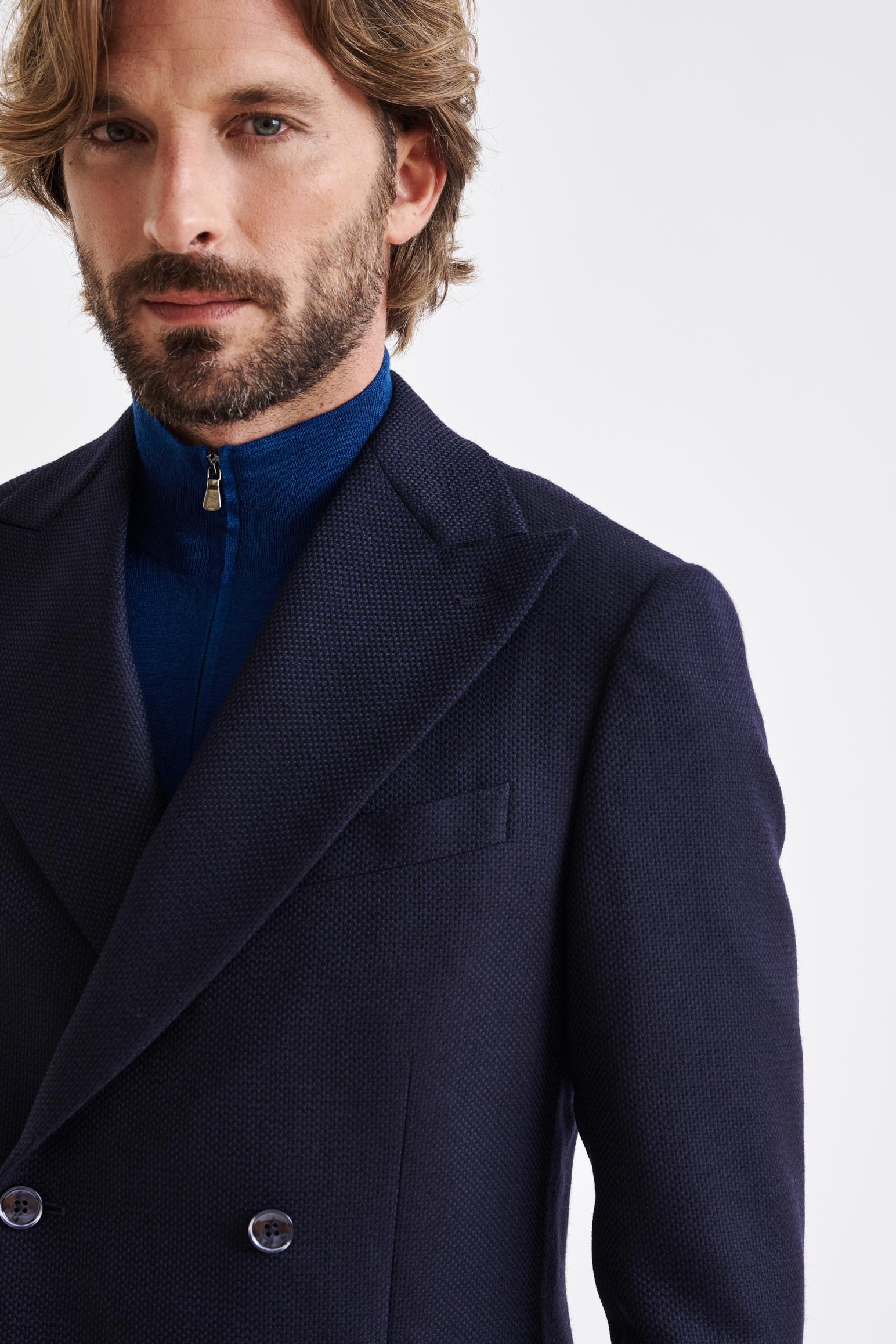 Blue Super 100's Wool Soho Jacket Sonata — detail 6