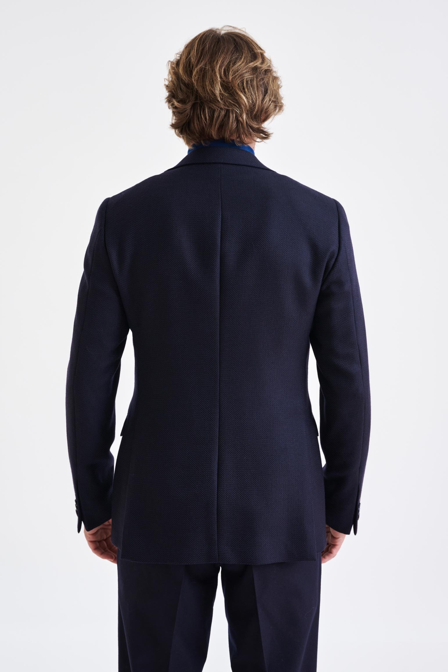 Blue Super 100's Wool Soho Jacket Sonata — detail 7