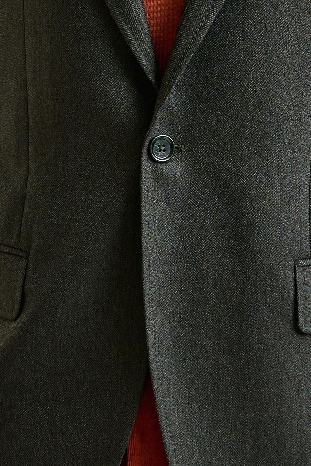 Olive Green Super 100's Wool Kenton Jacket Sonata — detail 2
