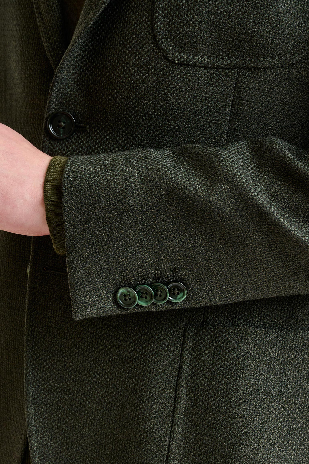 Green Super 100's Wool Kenton Jacket Sonata — detail 1