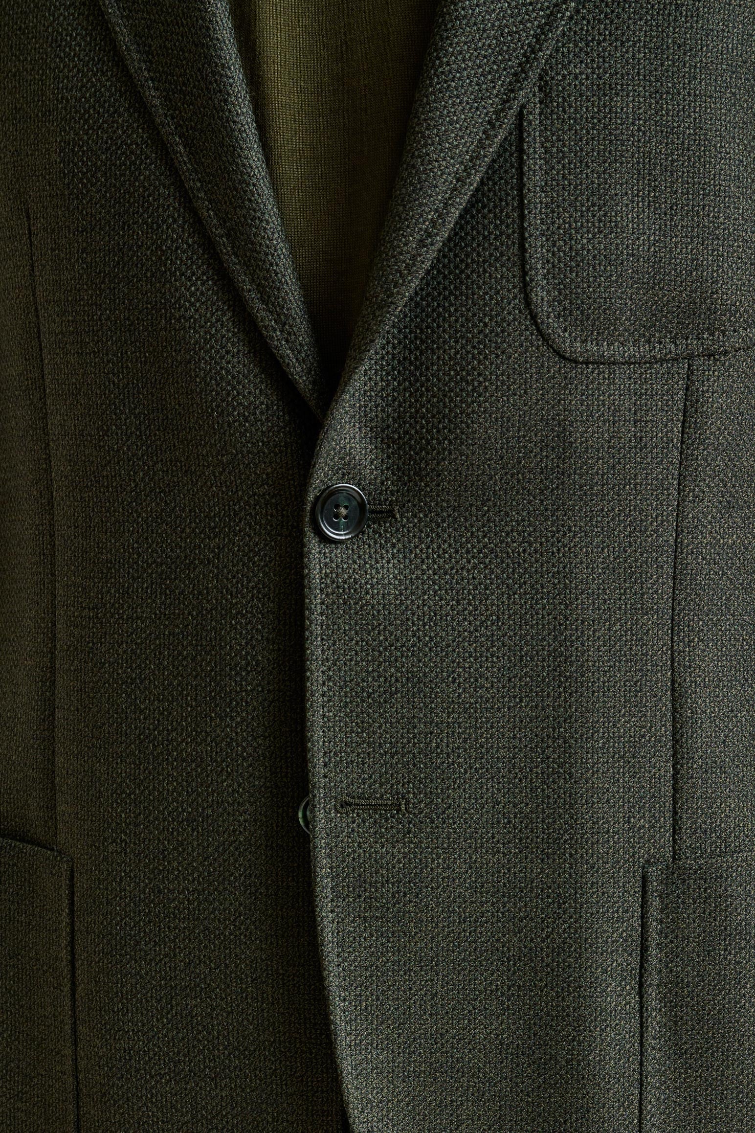 Green Super 100's Wool Kenton Jacket Sonata — detail 2