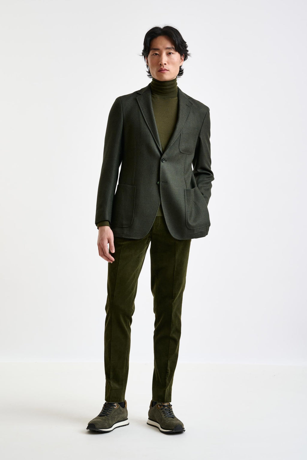Green Super 100's Wool Kenton Jacket Sonata — detail 4