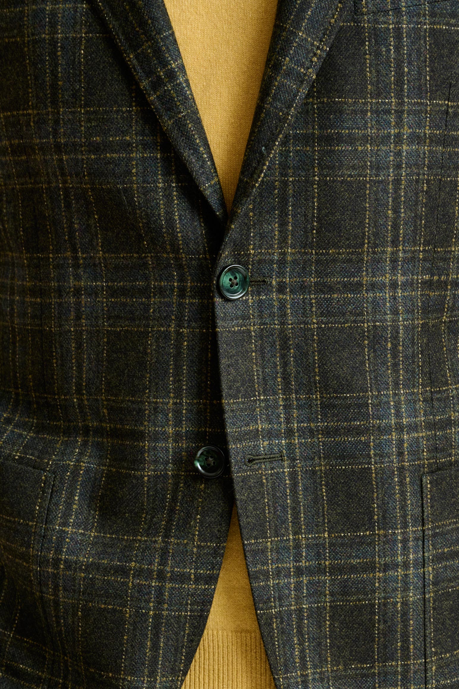 Check Wool & Cashmere Kenton Jacket Escape — detail 2