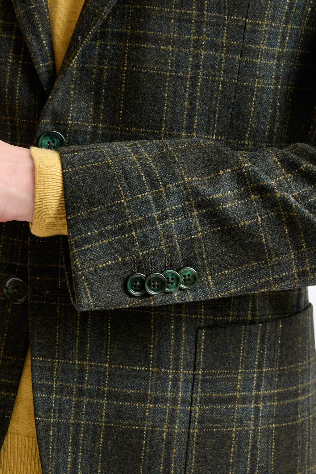 Check Wool & Cashmere Kenton Jacket Escape — detail 1