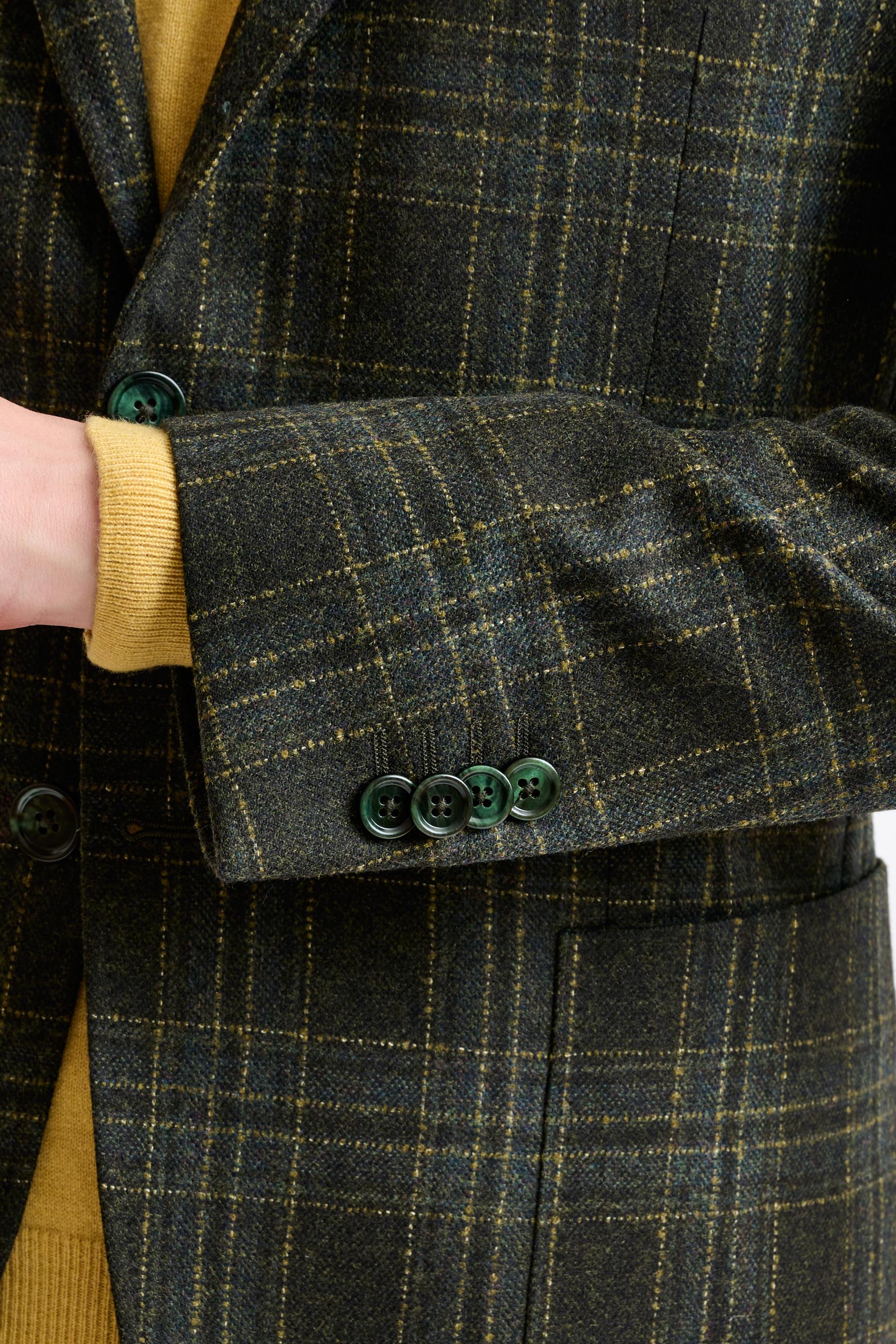 Check Wool & Cashmere Kenton Jacket Escape — detail 1