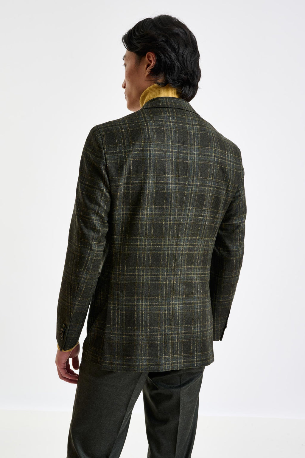 Check Wool & Cashmere Kenton Jacket Escape — detail 6