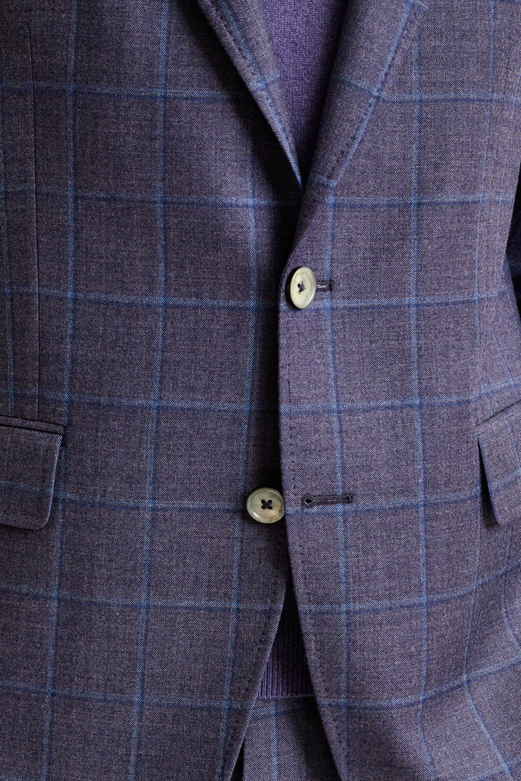Purple Super 130's Wool Soho Jacket Hybrid — detail 2