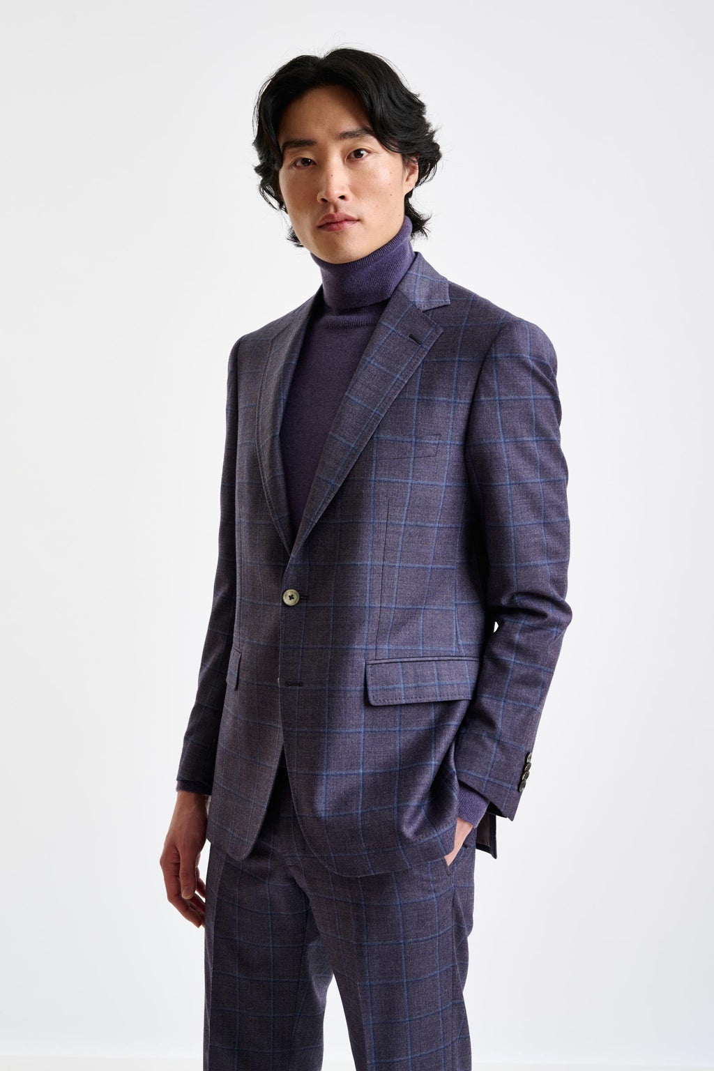 Purple Super 130's Wool Soho Jacket Hybrid