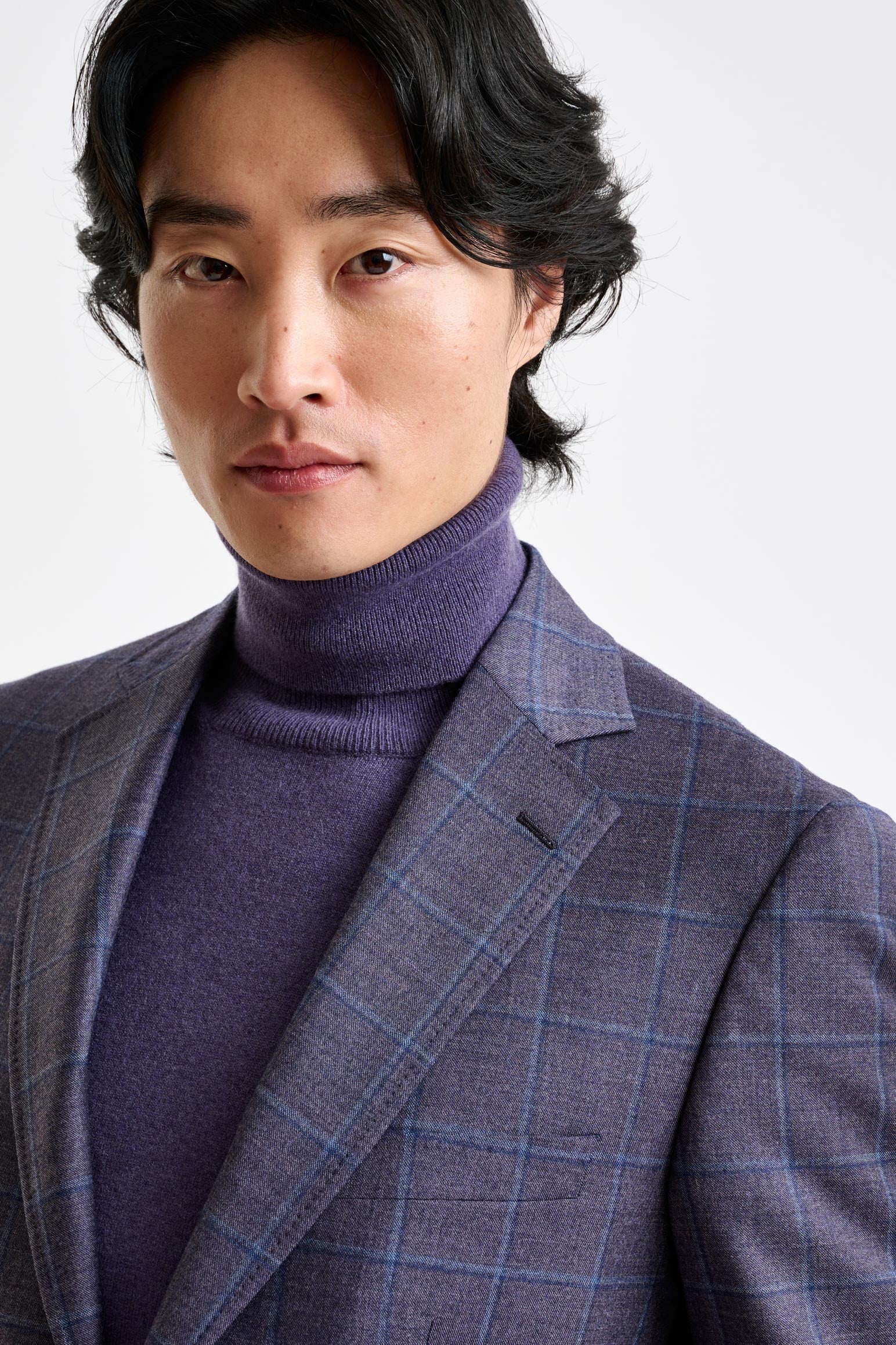 Purple Super 130's Wool Soho Jacket Hybrid — detail 7