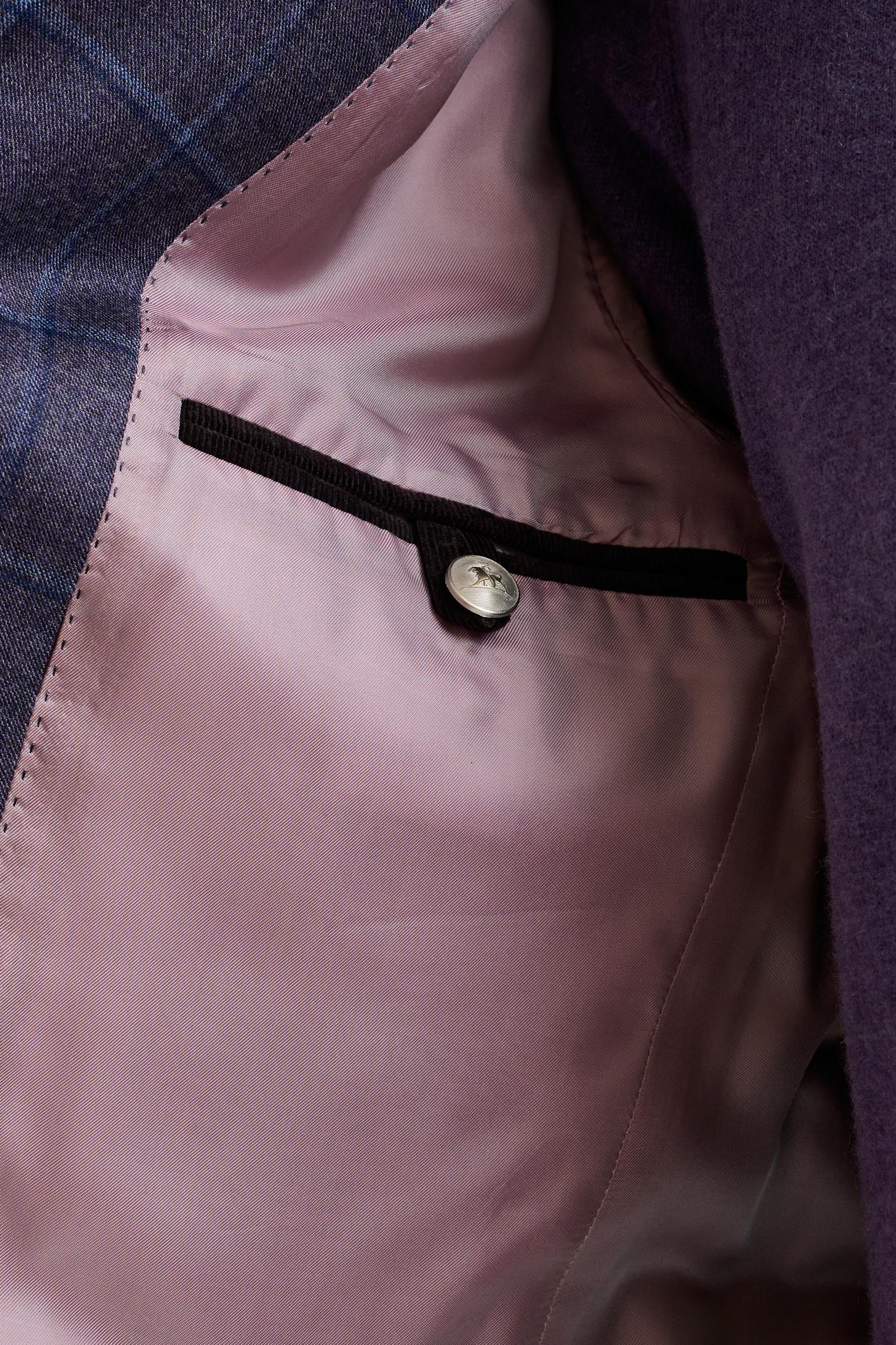 Purple Super 130's Wool Soho Jacket Hybrid — detail 4